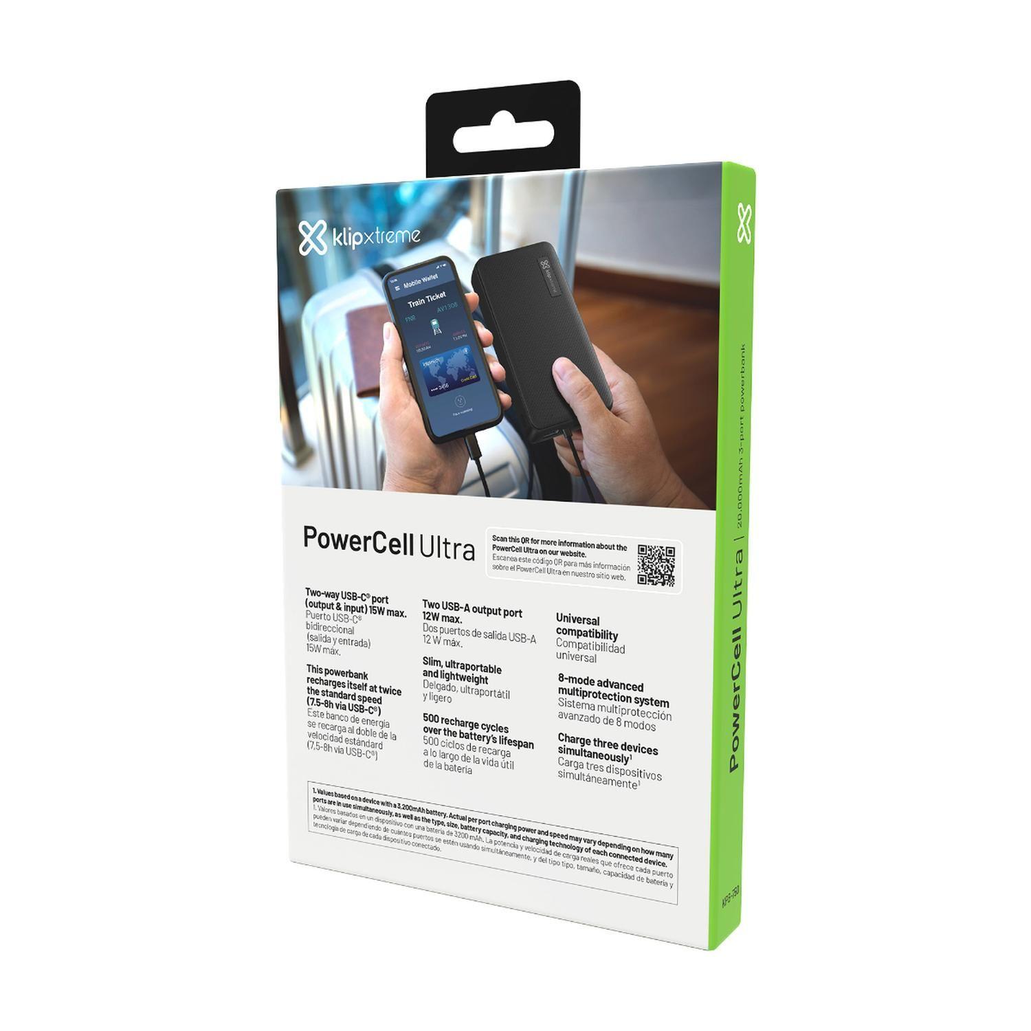 KX Powerbank 20000mAh USB-C + 2x USB-A 15W 5V/3A Max output-5