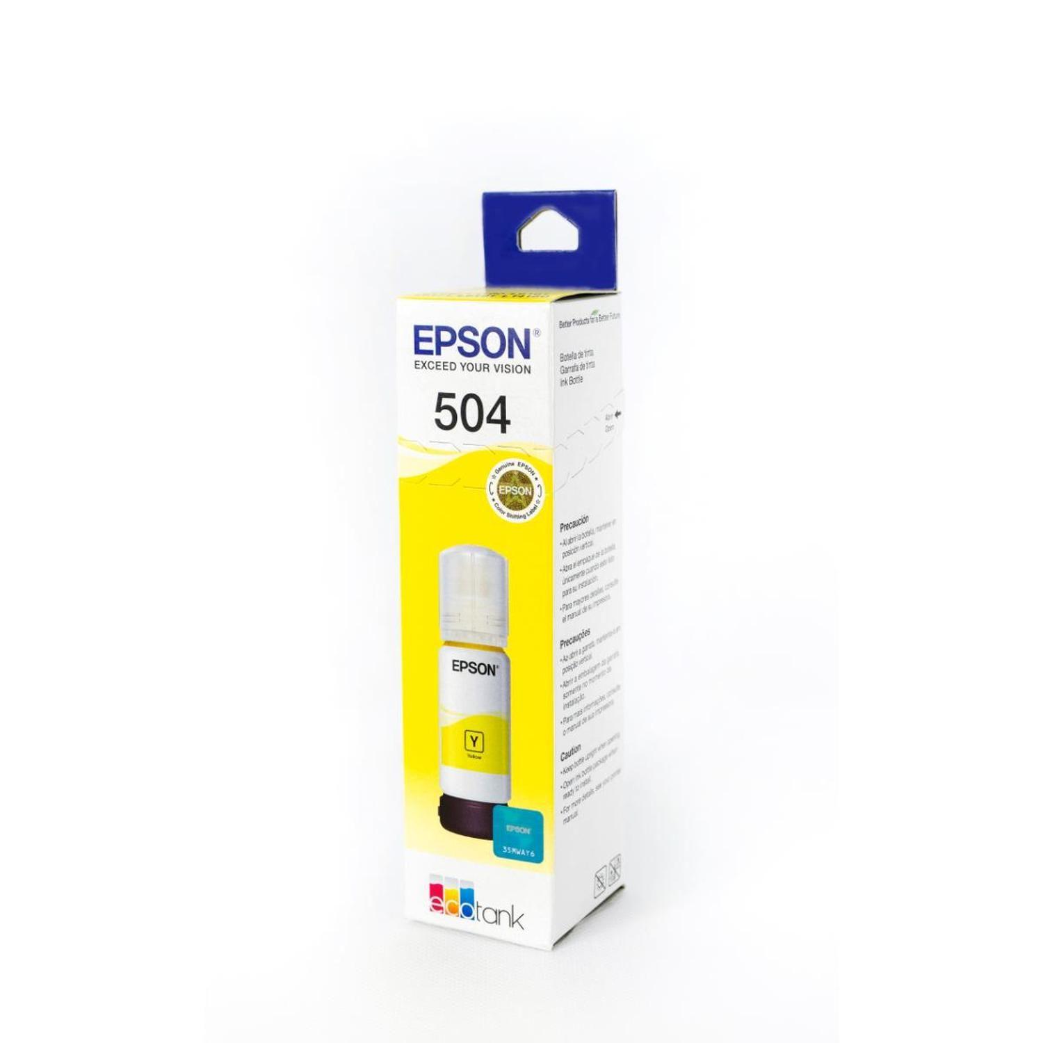 Botella de Tinta Epson Ecofit Color Amarillo T504-2