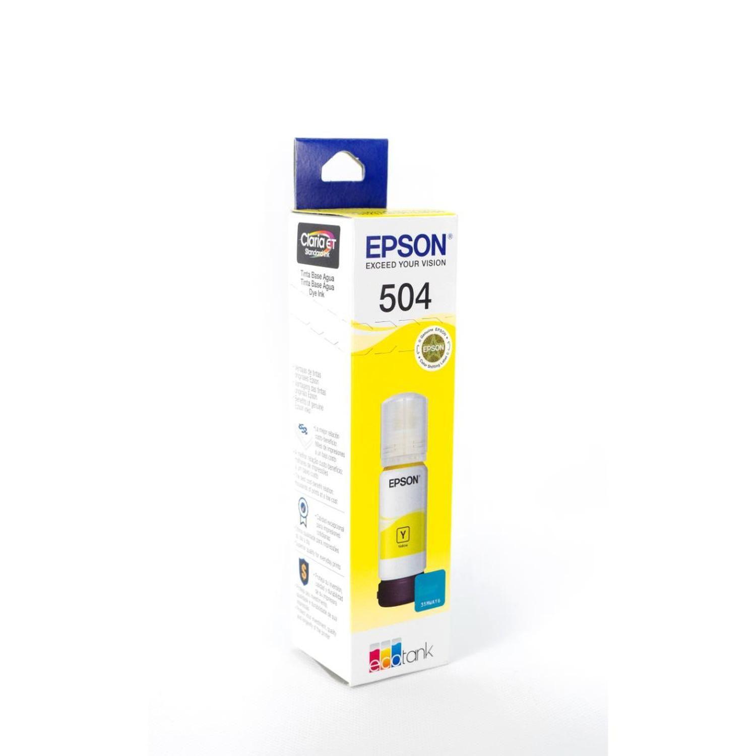 Botella de Tinta Epson Ecofit Color Amarillo T504-3