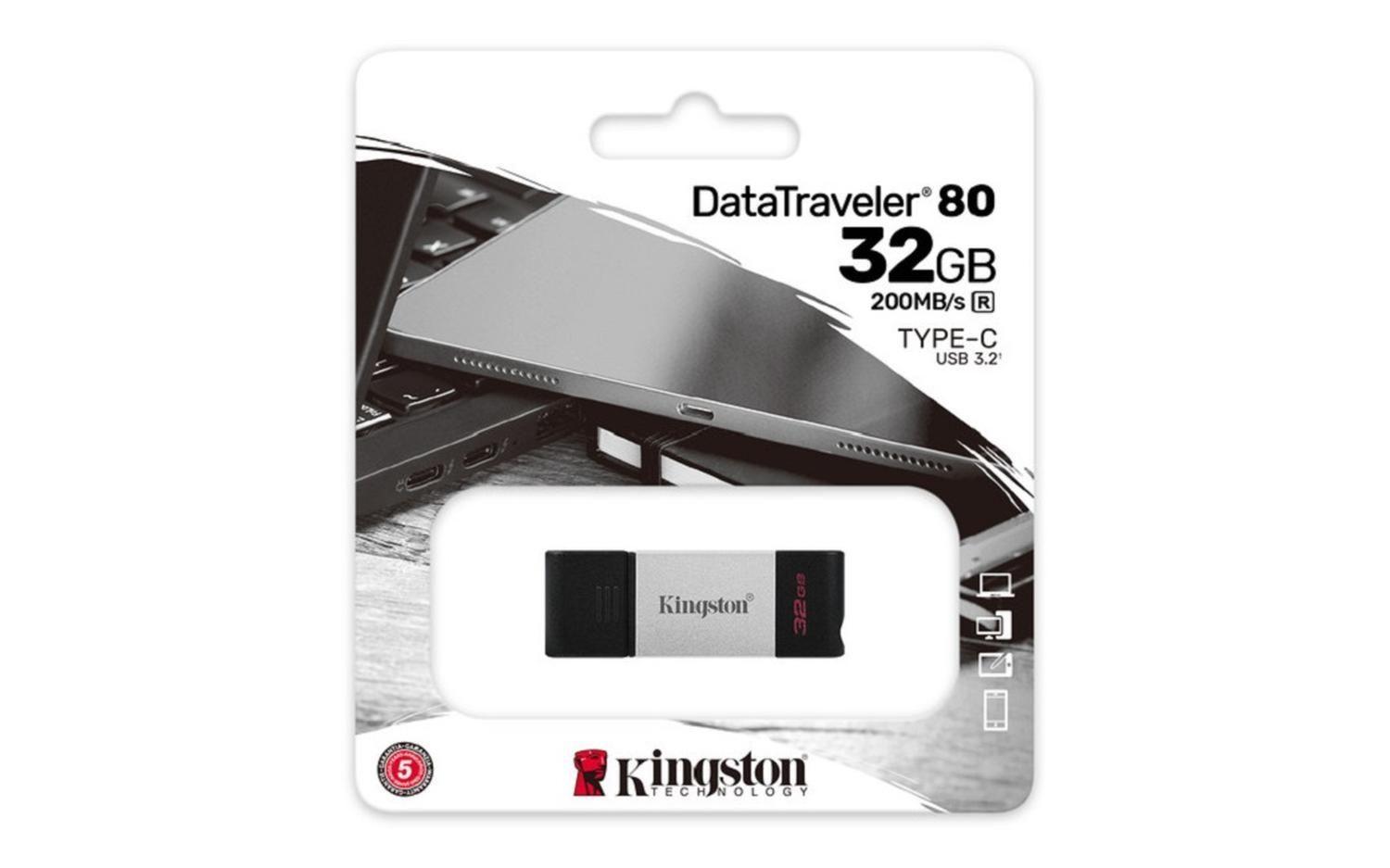 Pendrive Kingston 32GB USB-C DataTraveler 80-0