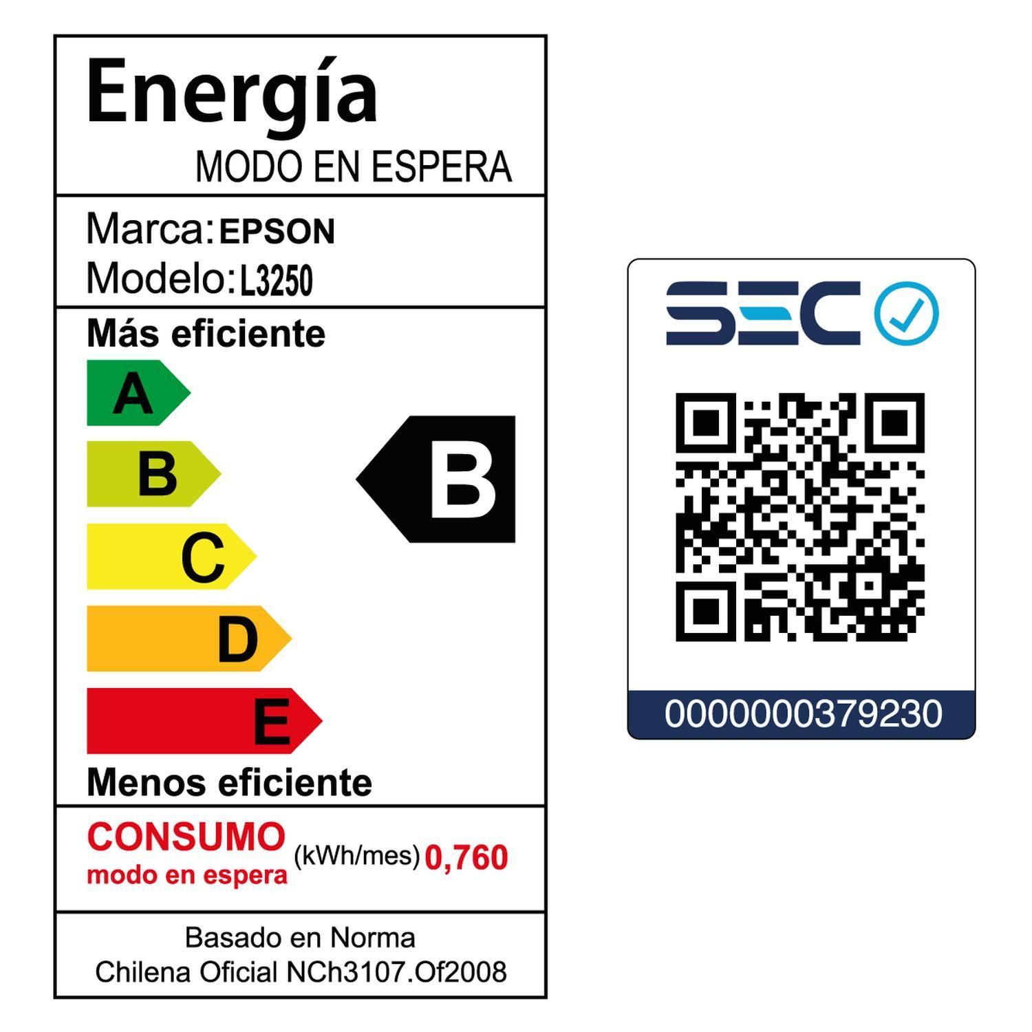 Impresora EPSON Multifuncional 3 en 1 EcoTank L3250 Wi-Fi-6