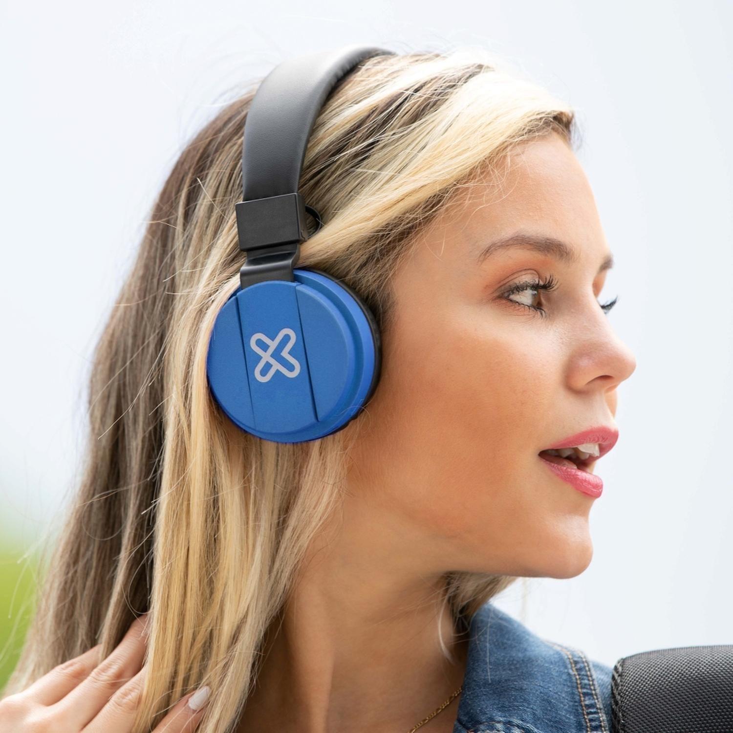 Audifonos BT c/mic auto 16 hrs Fury pro Klip xtreme KWH-001 azul-4