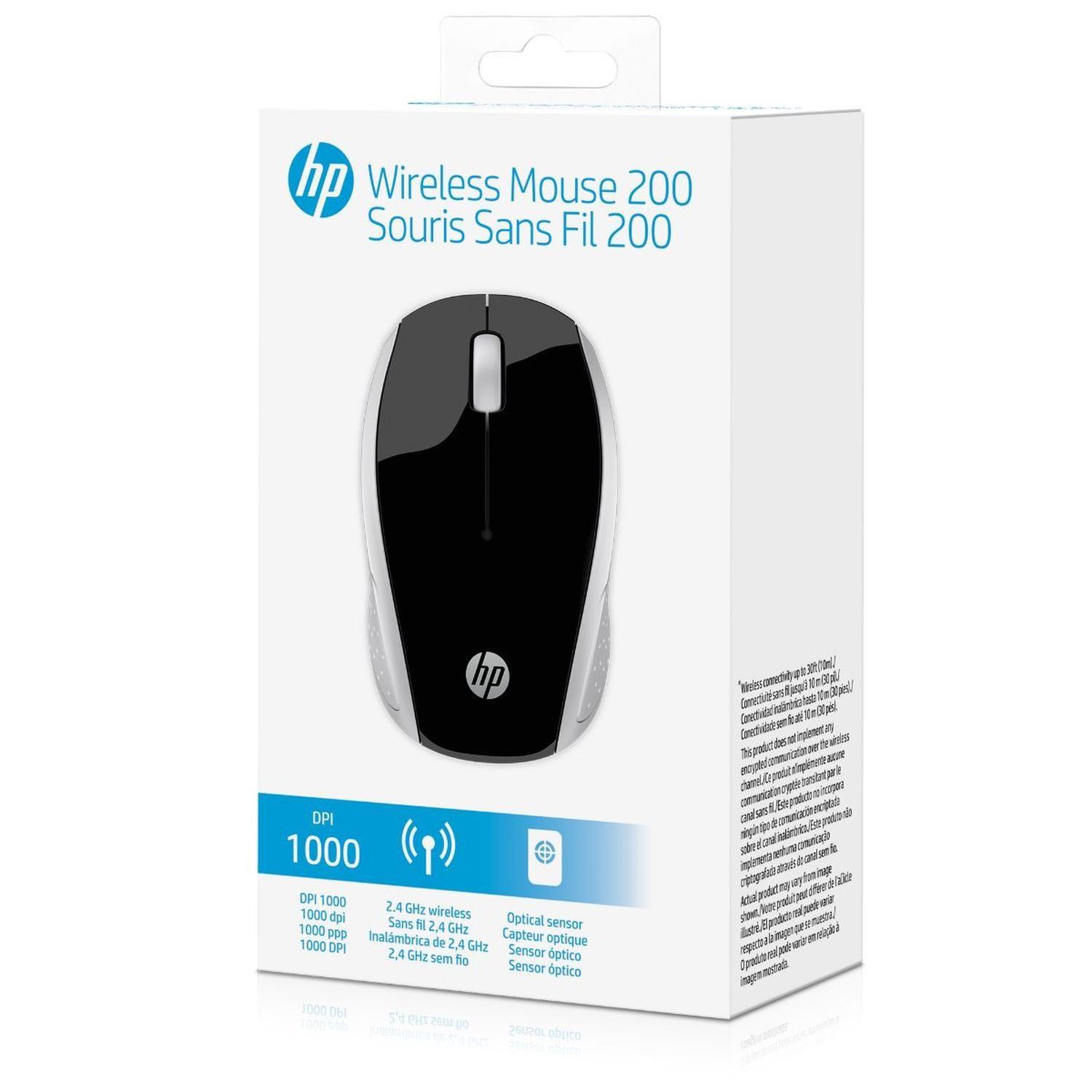 Mouse HP 200 Inalámbrico Plateado-7