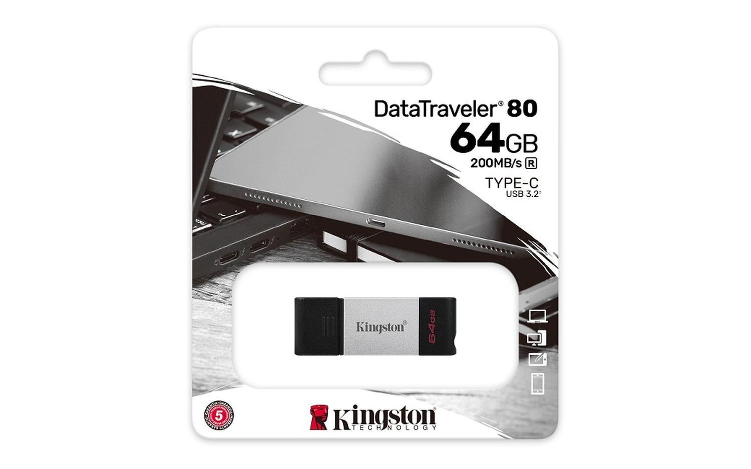 Pendrive Kingston 64GB USB-C DataTraveler 80-0