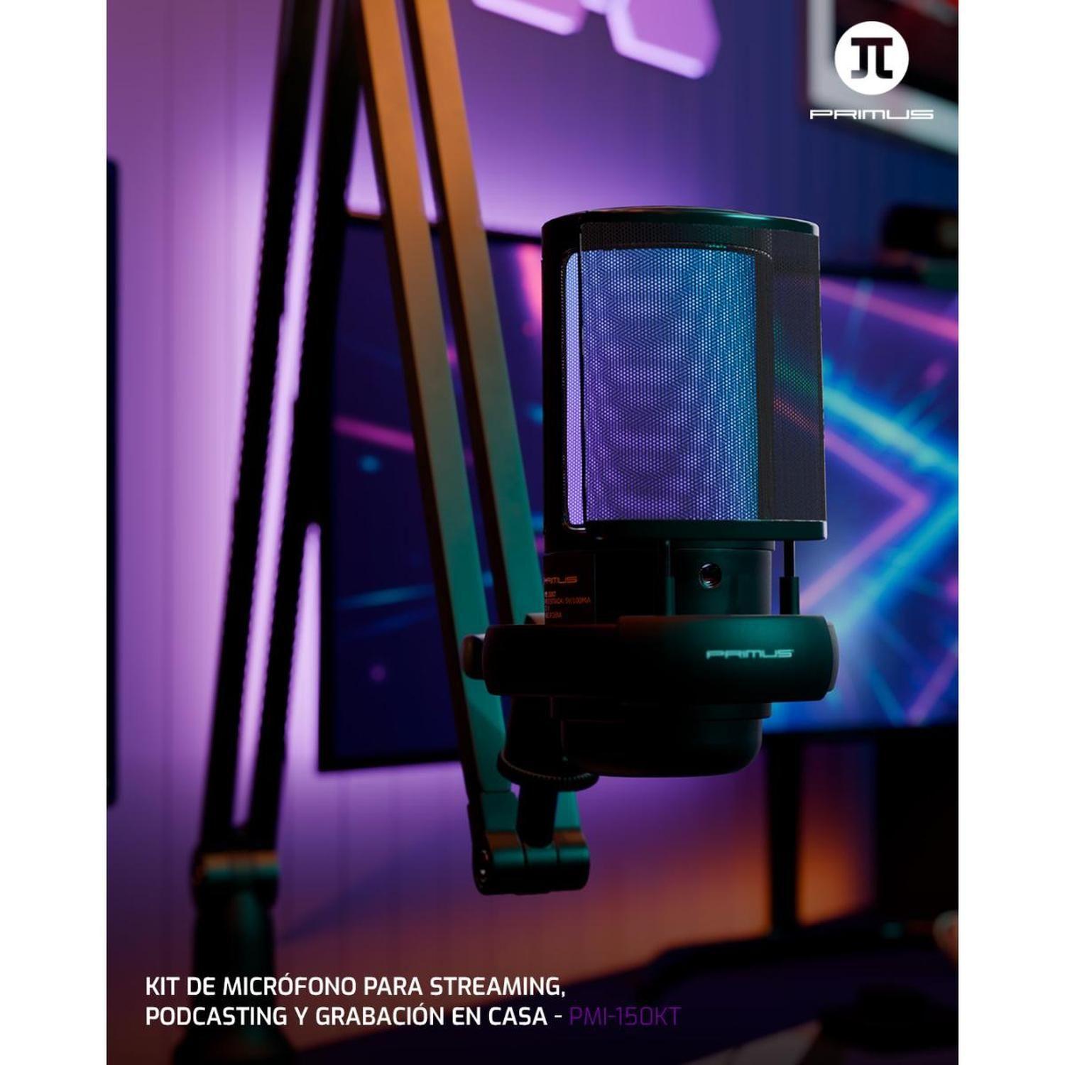 Micrófono Streaming Primus Kit con Brazo PMI-150KT-4