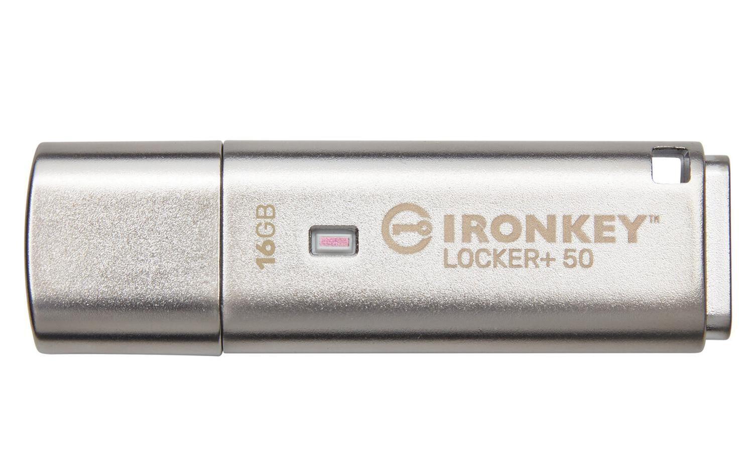 Kingston 16GB IronKey Locker Plus 50 AES Encrypted, USBtoCloud-0