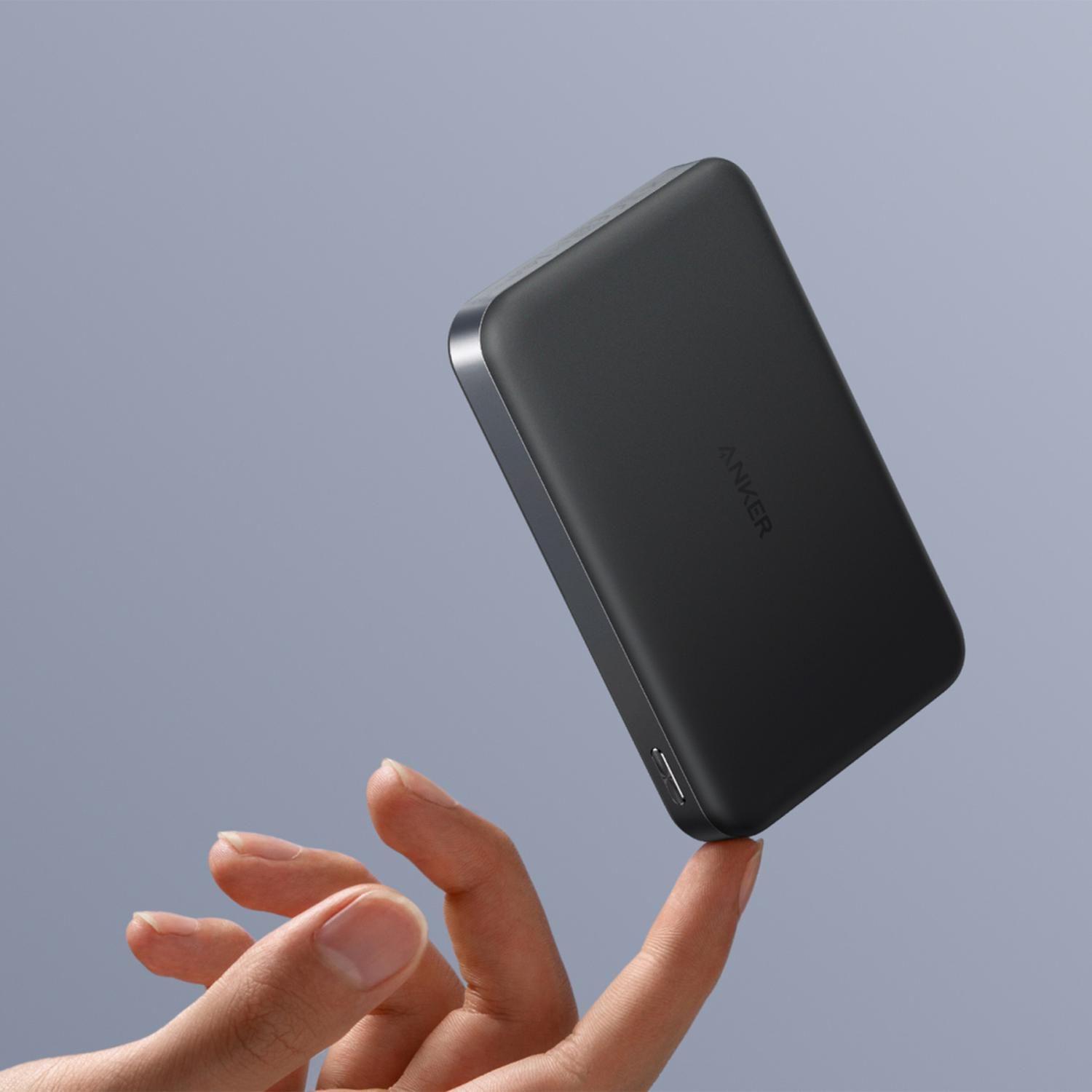 Powerbank Magnética Slim Batería Externa MagGo Anker 10.000 mAh Qi2 Wireless Negro-3