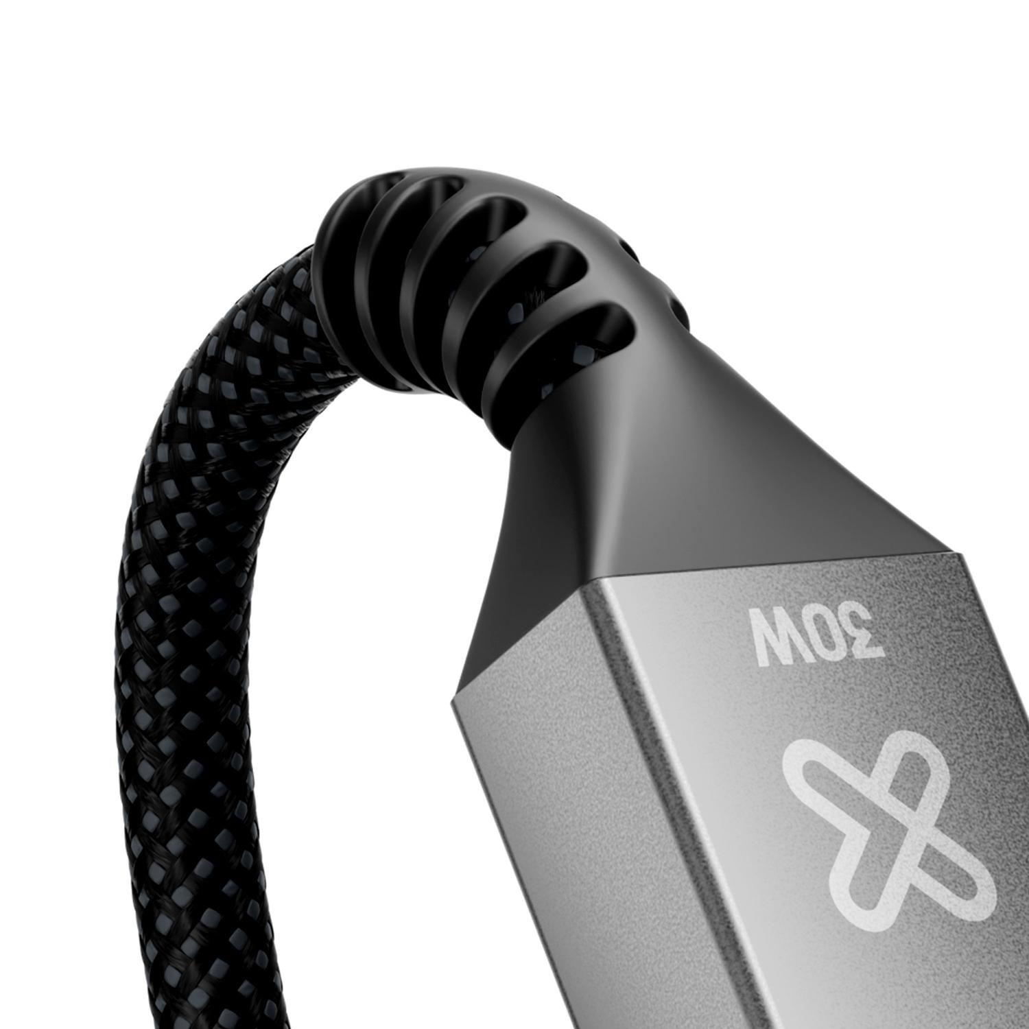 Klip Xtreme Cable Trenzado USB-A USB-C PowerGo 050 30W 1.8m-3