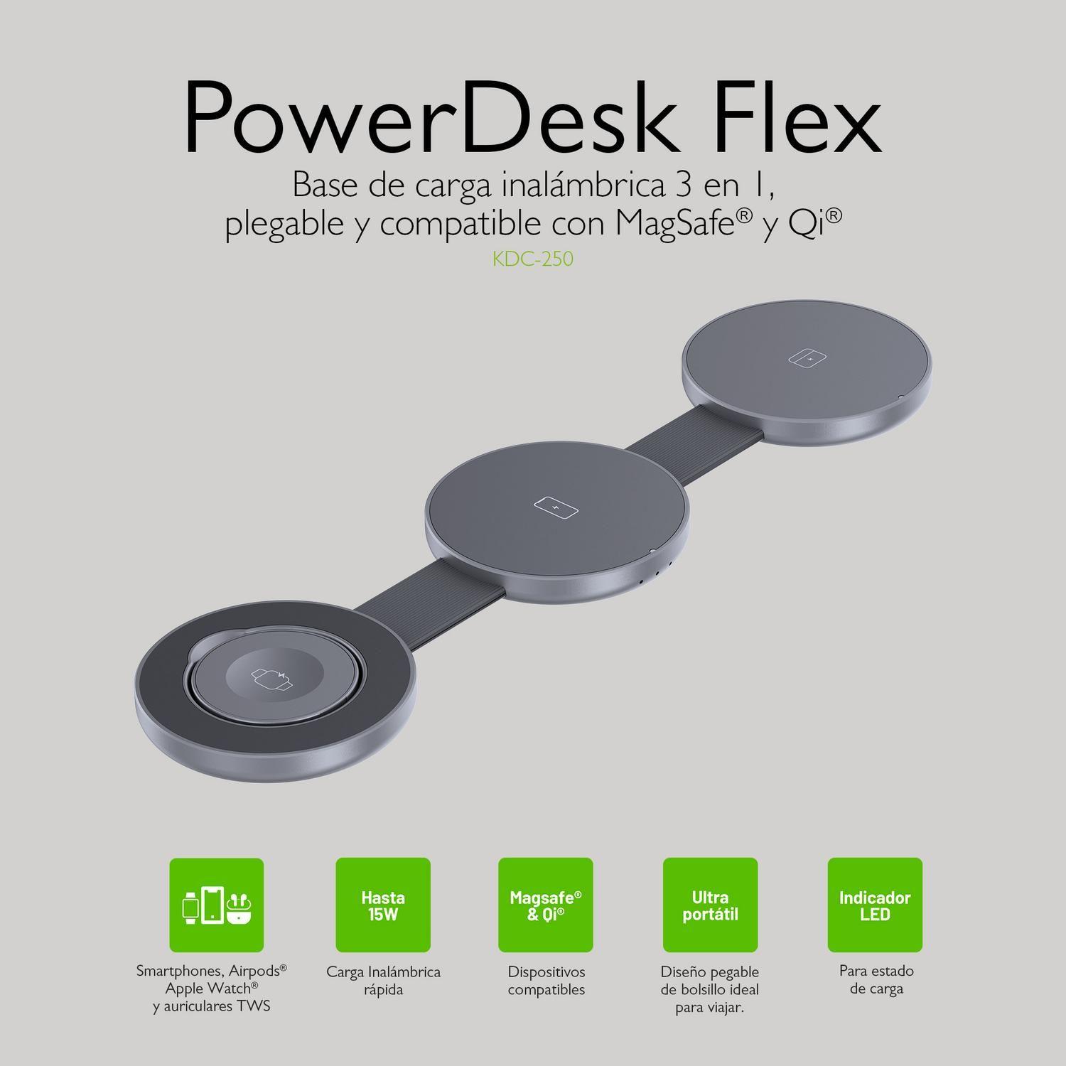 Klip Xtreme Cargador Inalambrico Portatil 3 en 1 KDC-250-6