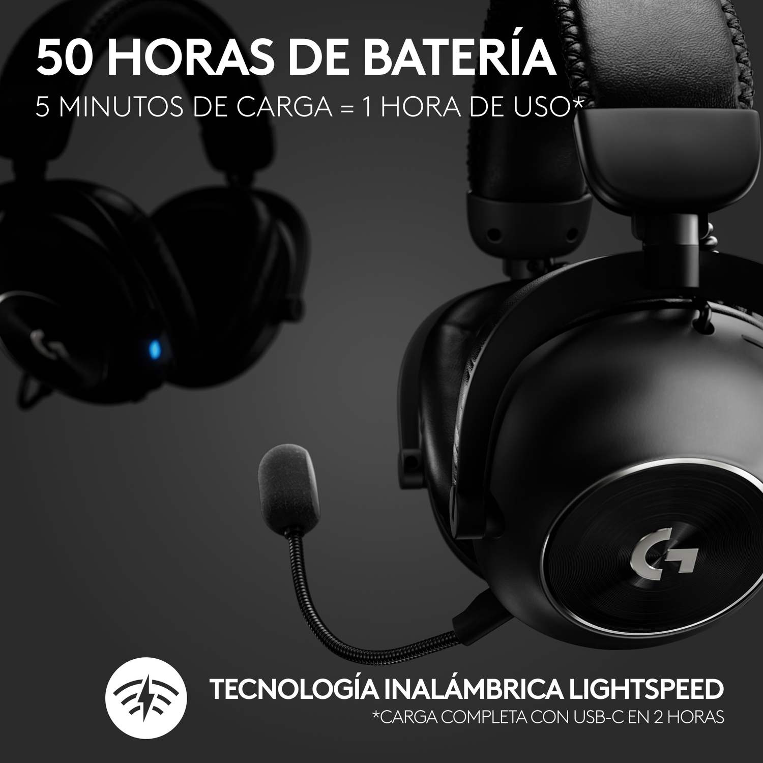 Audifono Gamer Inalambrico Logitech G PRO X 2 Lightspeed Negro-2