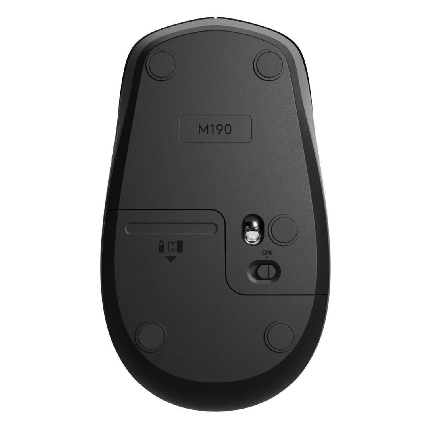 Mouse Inalambrico M190 Negro-Gris-4
