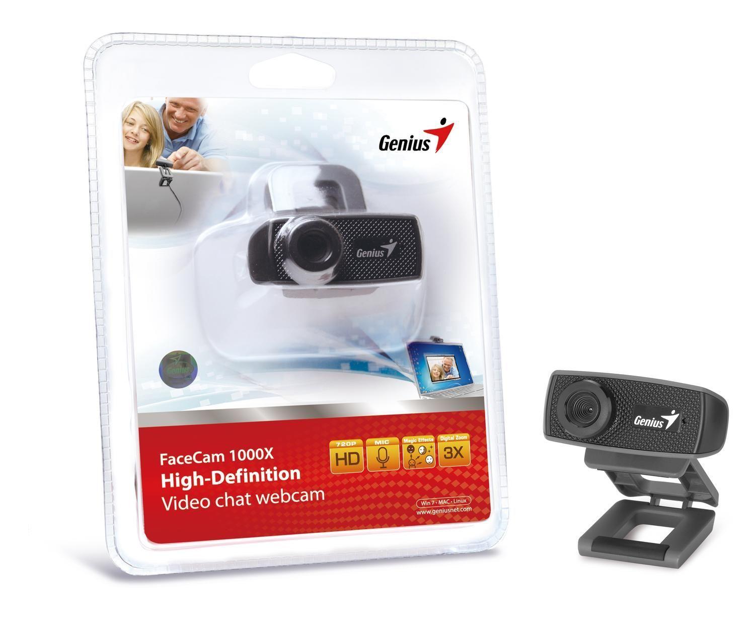 Genius webcam 1000X HD V2 1280x720 resolucion negra 1MP-0