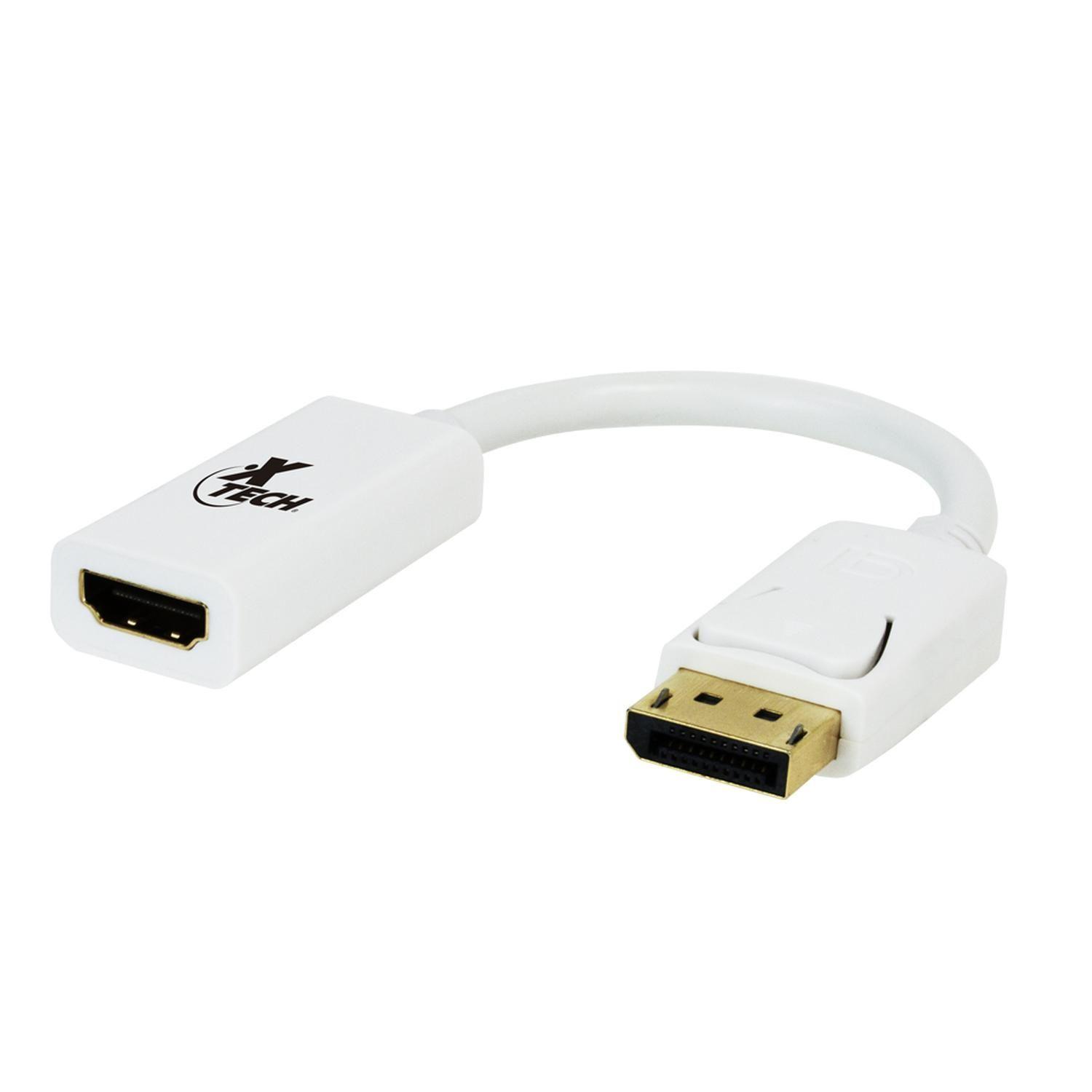 Adapt DisplayPort Macho a HDMI Hembra en Caja Xtech XTC-358 Blanco-0