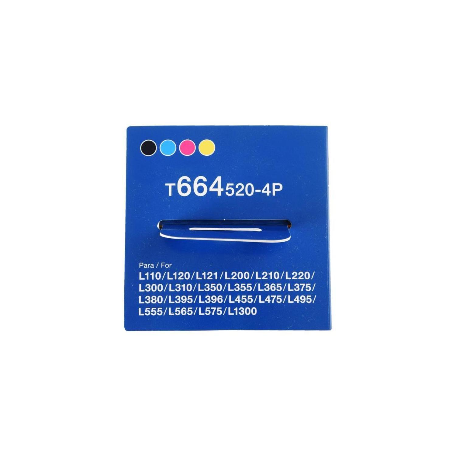 Pack 3 Botellas Tinta Epson T664 negro/Cyan/magenta/amarilla-3