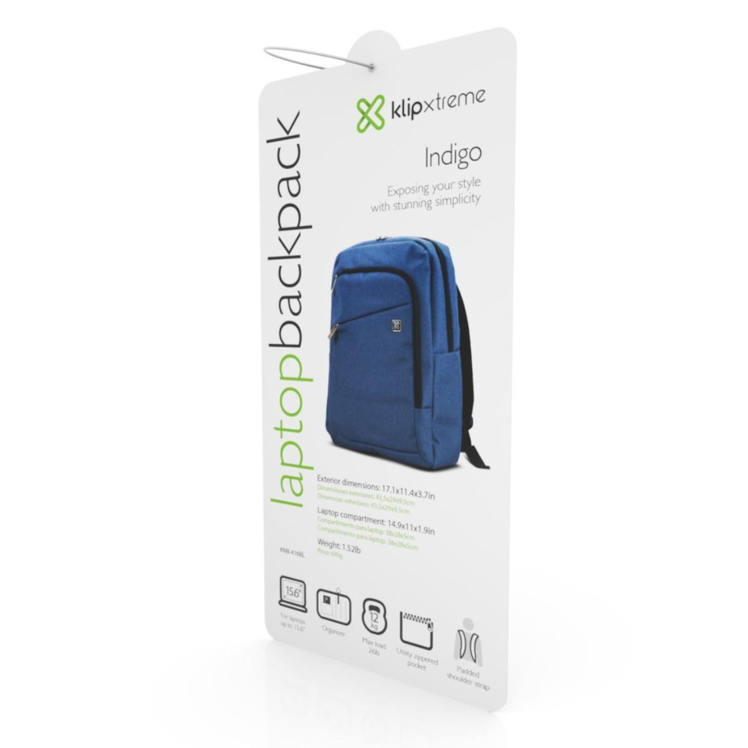 Mochila Ntbk 15,6' 12Kg KlipXtreme Indigo KNB-416-9