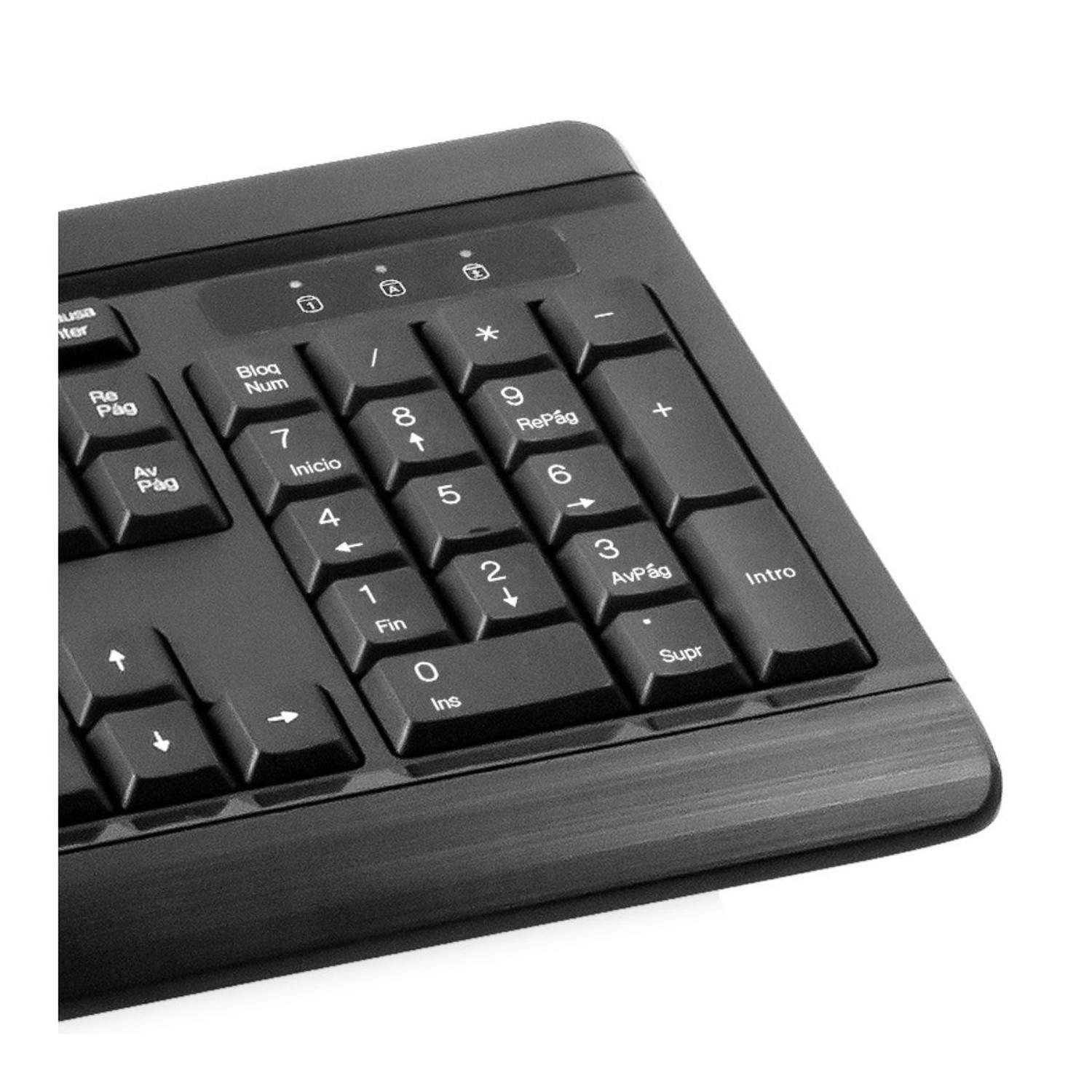 Combo Teclado+Mouse c/Cable USB KlipXtreme KCK-251S Negro-3