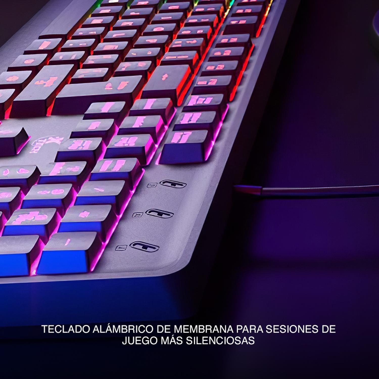 Teclado gamer retro iluminado LED c/cable Xtech XTK-050S-2