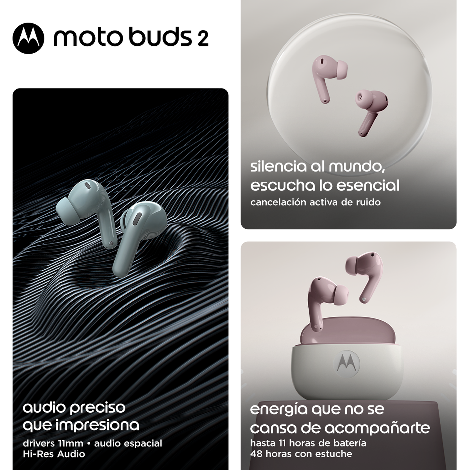 Moto Buds 2 Rosa-2