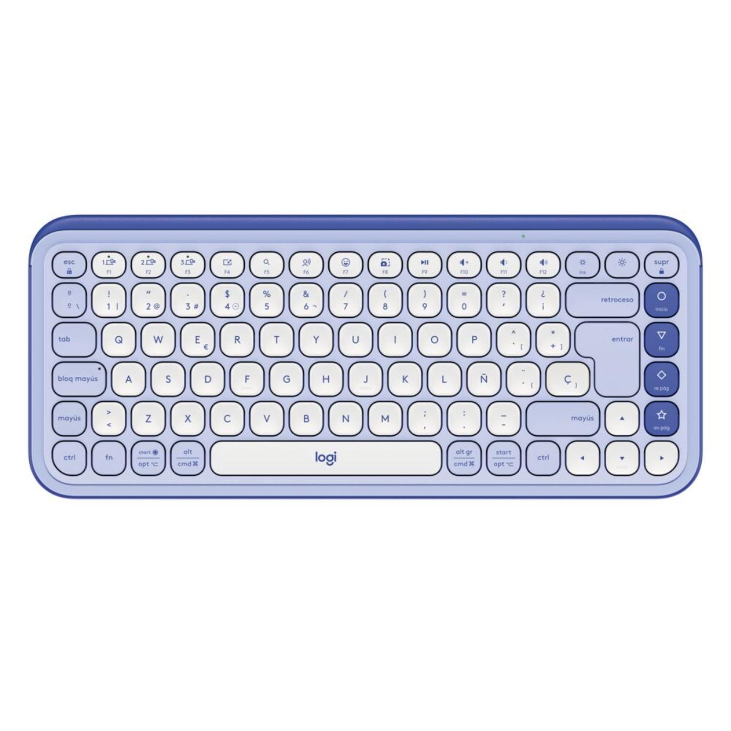 Kit teclado mouse inalambrico Logitech Pop Icon Lila-3