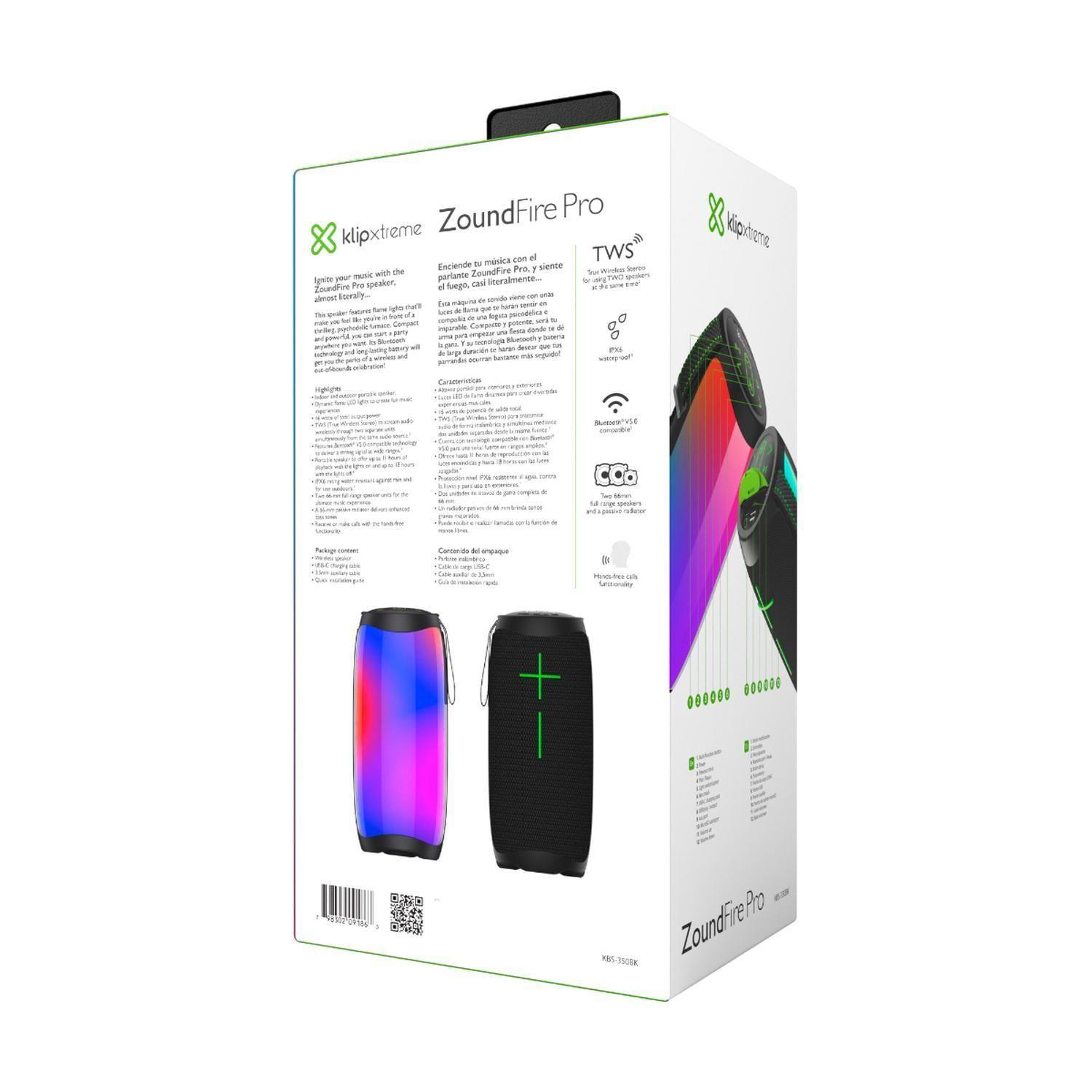 Parlante Portátil Klip Xtreme Zoundfire Pro Bluetooth KBS-350BK-8