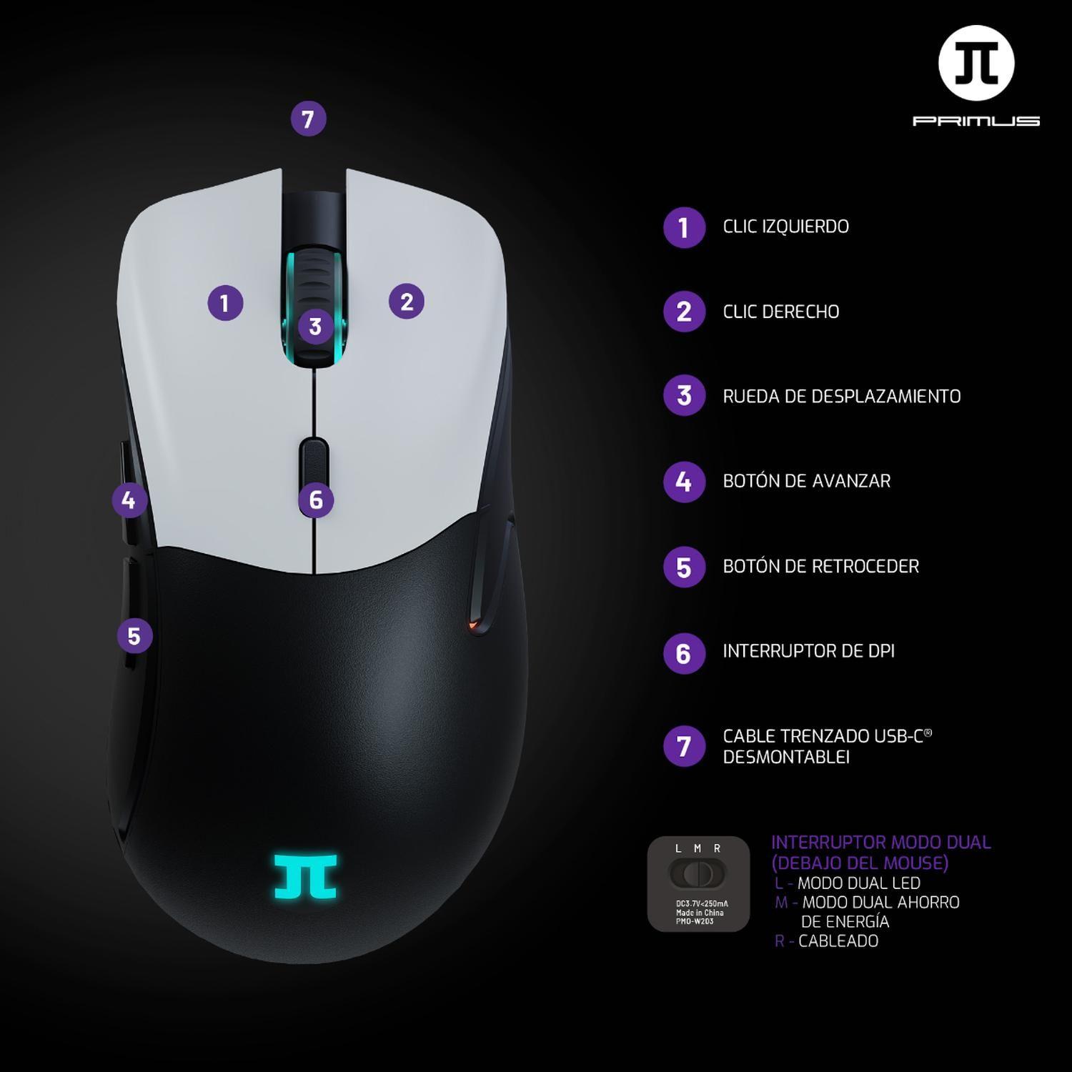 Primus Gaming Mouse Gladius DM10 Wireless RGB-3
