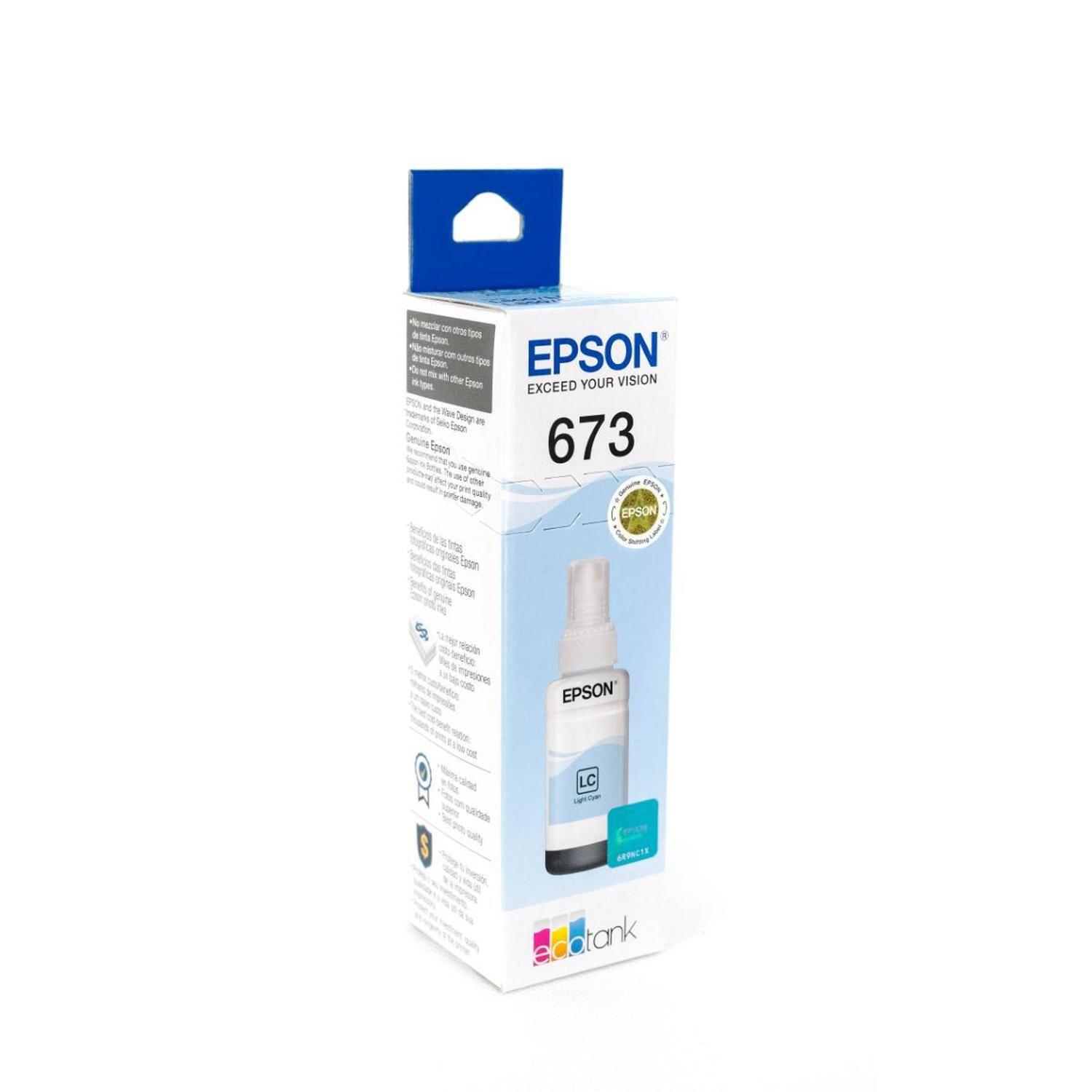 Botella De Tinta Epson T673 Cyan Light-2