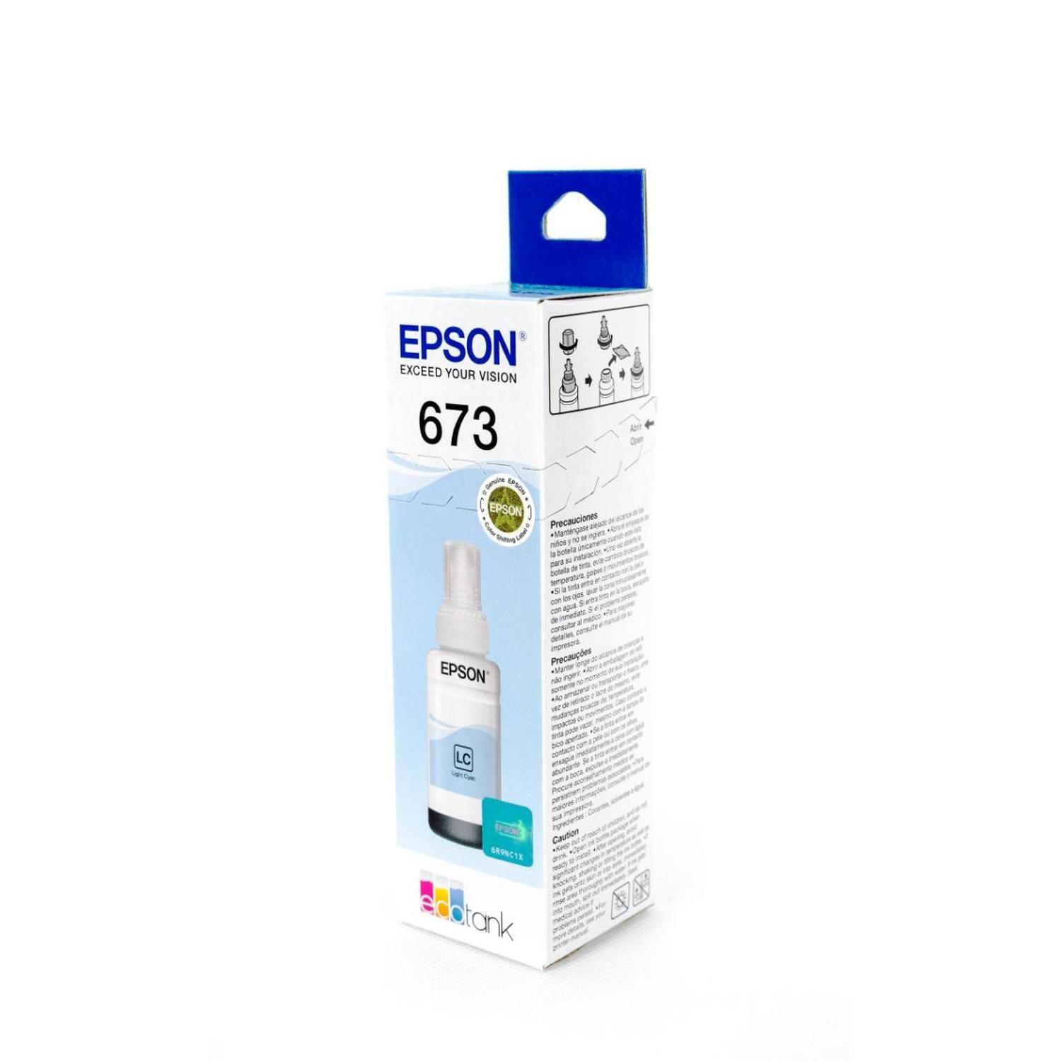 Botella De Tinta Epson T673 Cyan Light-3