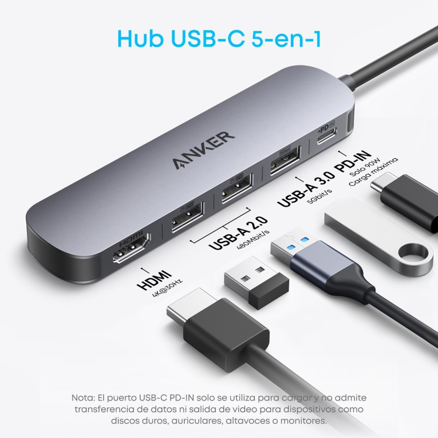 Anker USB-C Hub 5-in-1, 4K HDMI-2