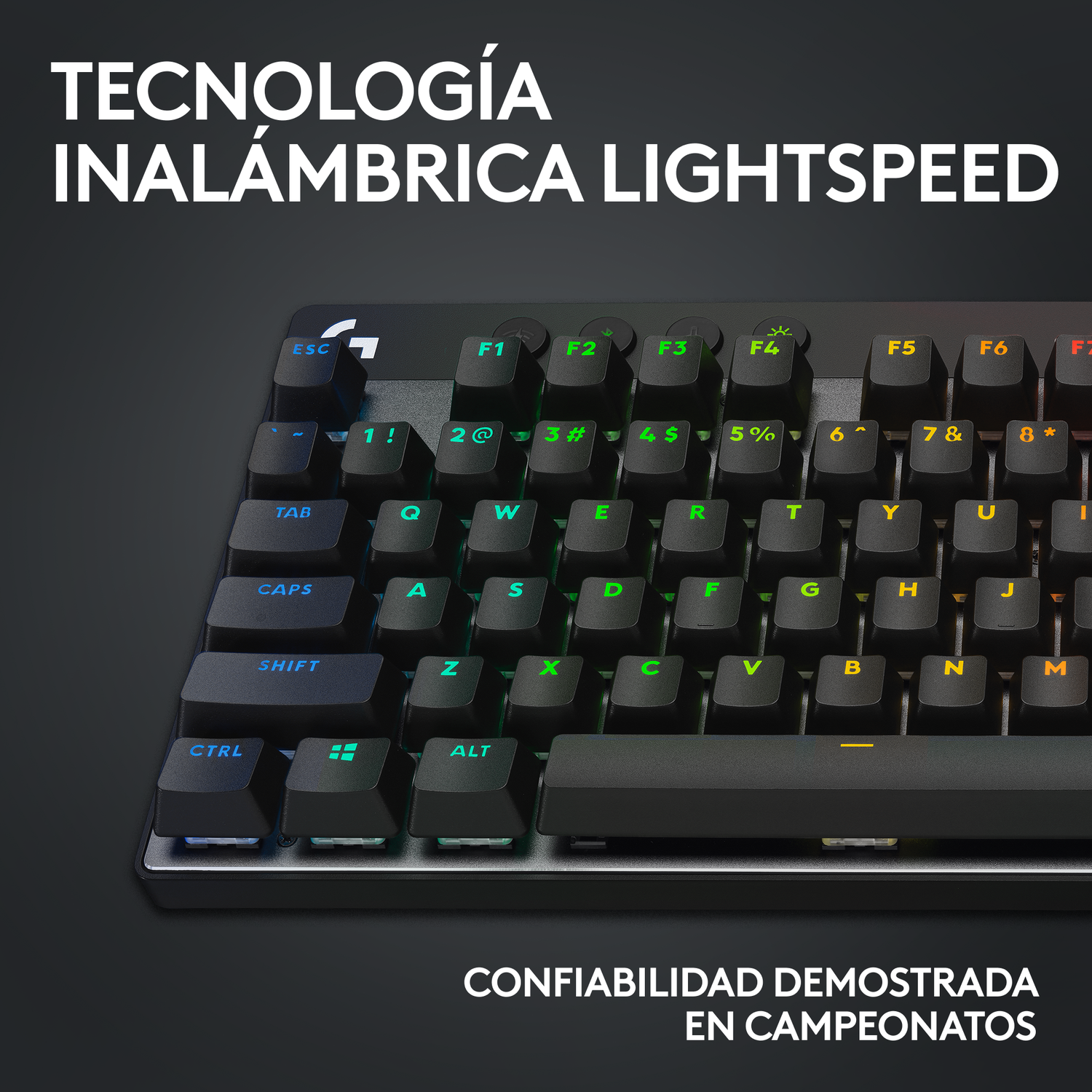 Teclado Gamer Inalambrico Logitech G PRO X TKL Lightspeed Negro Ingles-2