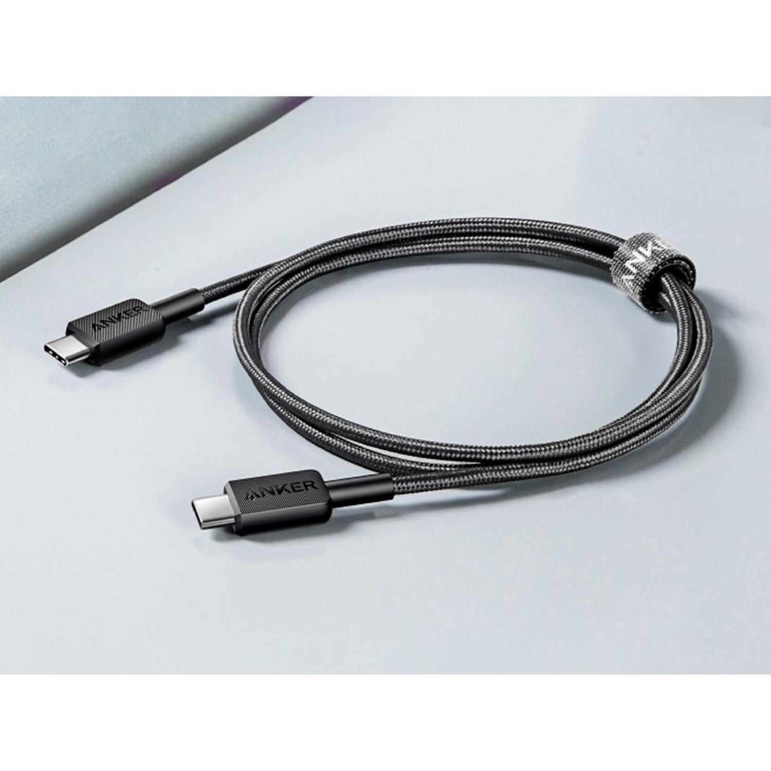 Cable USB-C a USB-C Anker Carga Rápida 60W 1m Trenz Negro-3