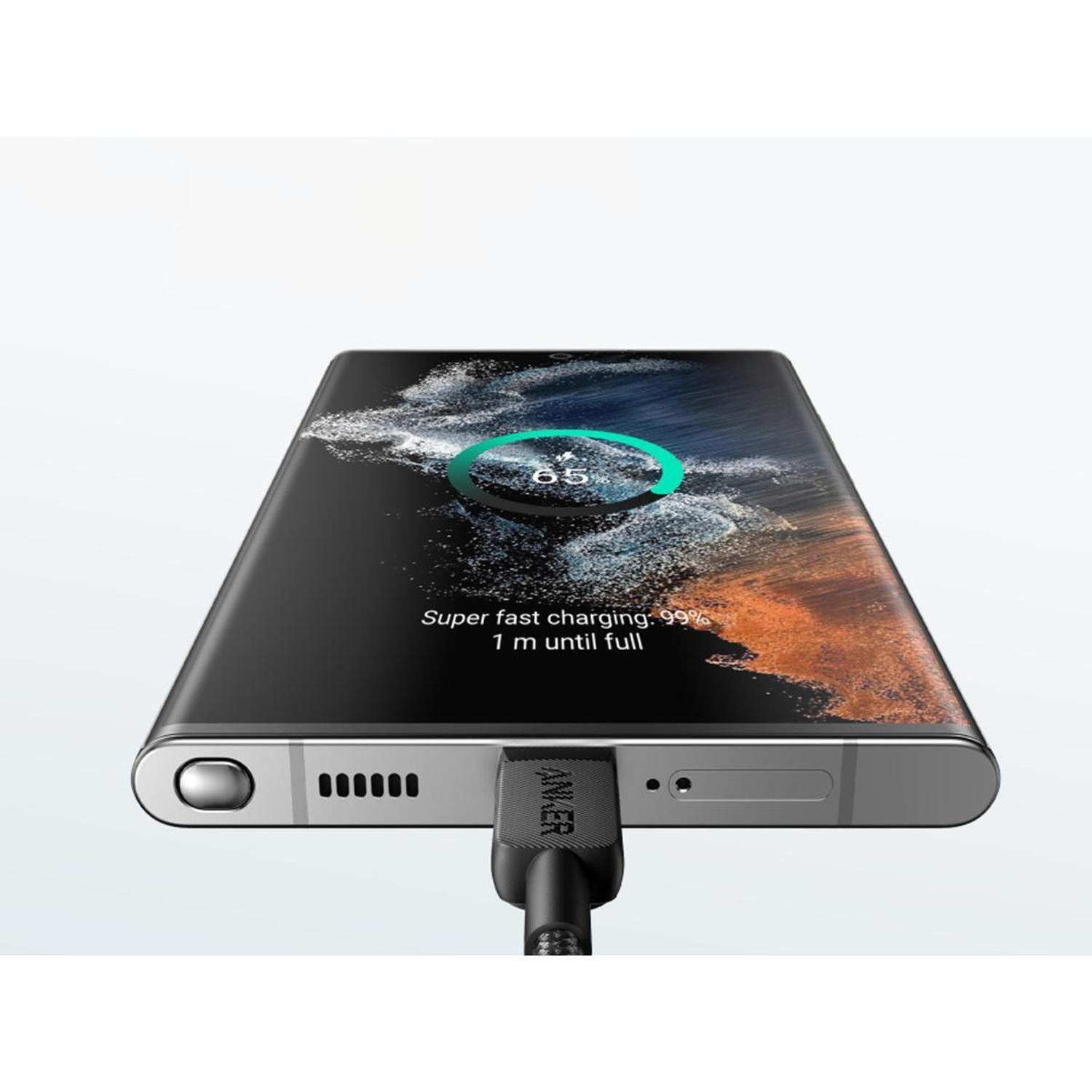 Cable USB-C a USB-C Anker Carga Rápida 60W 1m Trenz Negro-4