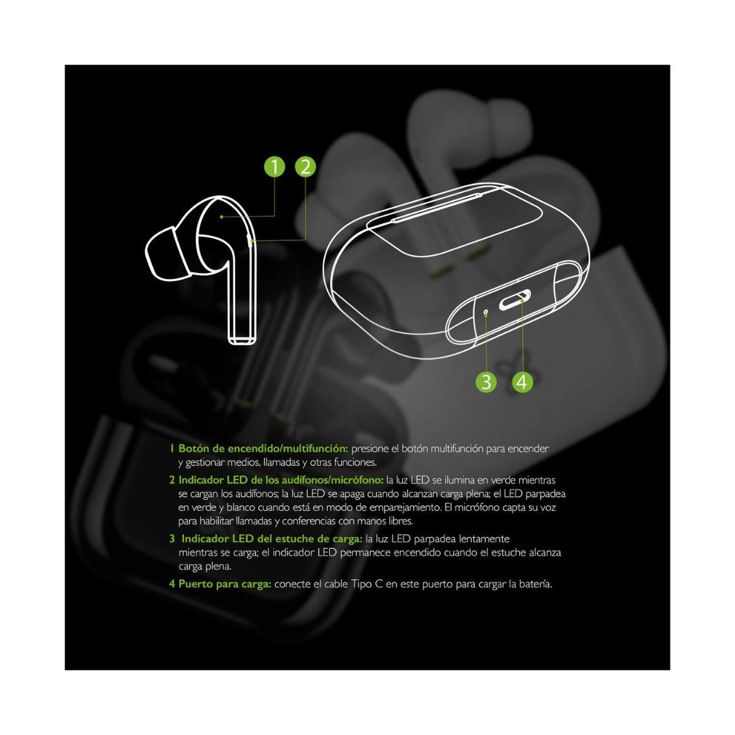 Klip Xtreme Audifonos TWS TuneFiBuds KTE-050BK Negro-4