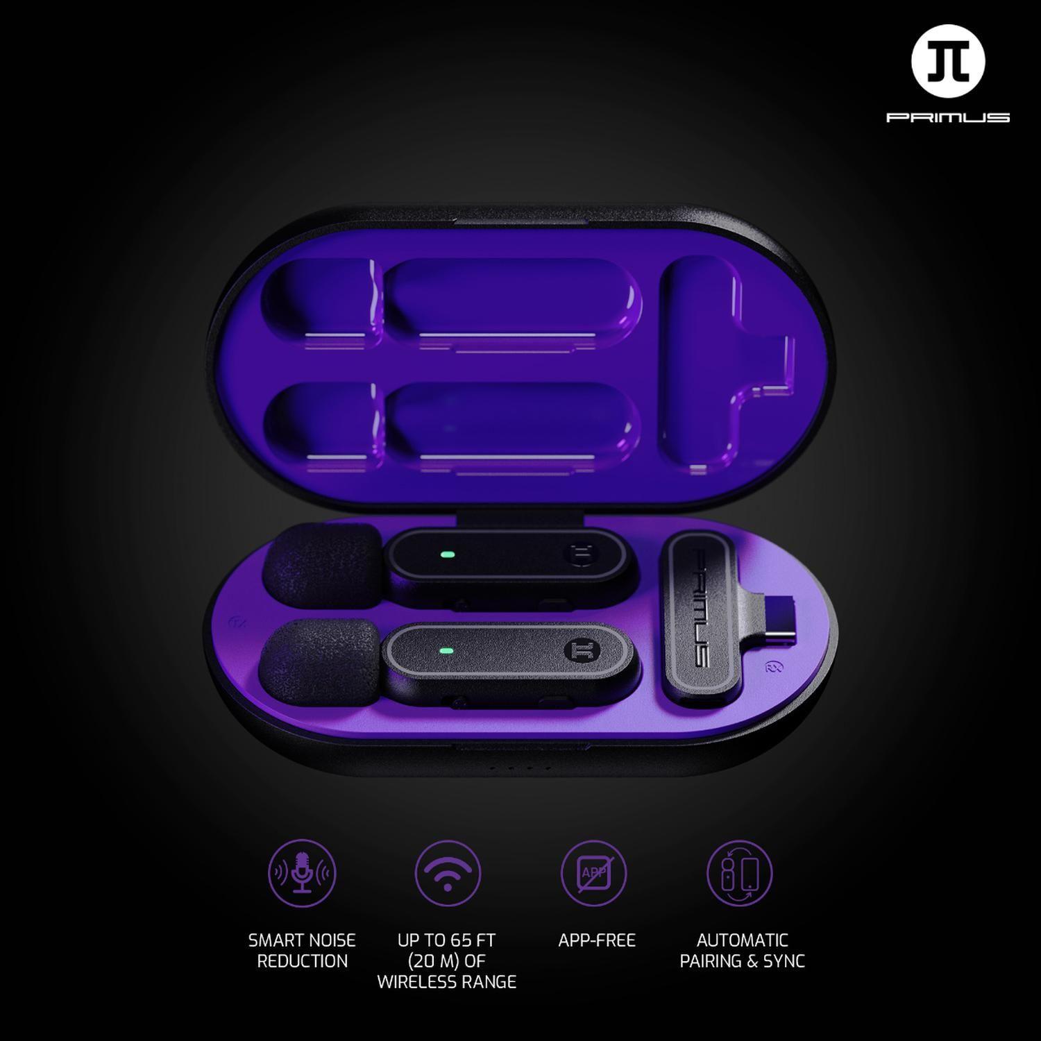 Primus Wireless lavalier microphone Type C with charging case-2