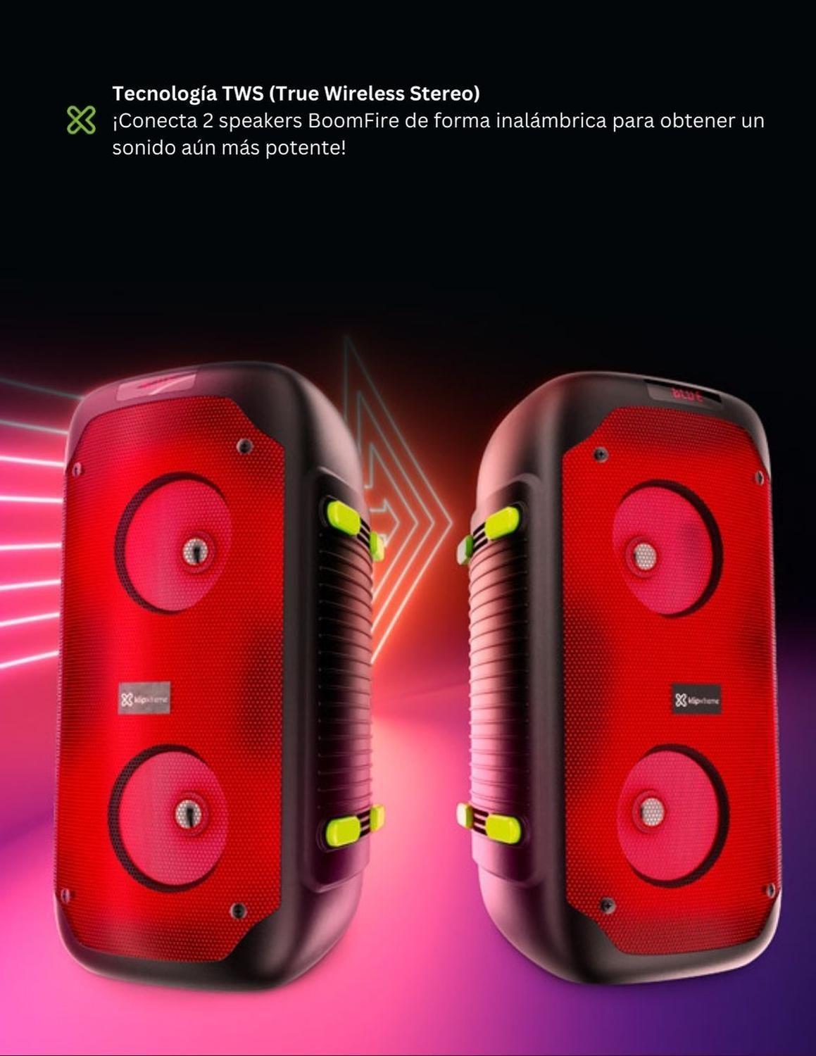 Parlante Karaoke Klip Xtreme BoomFire 1.200W con Micrófono KLS-100-1