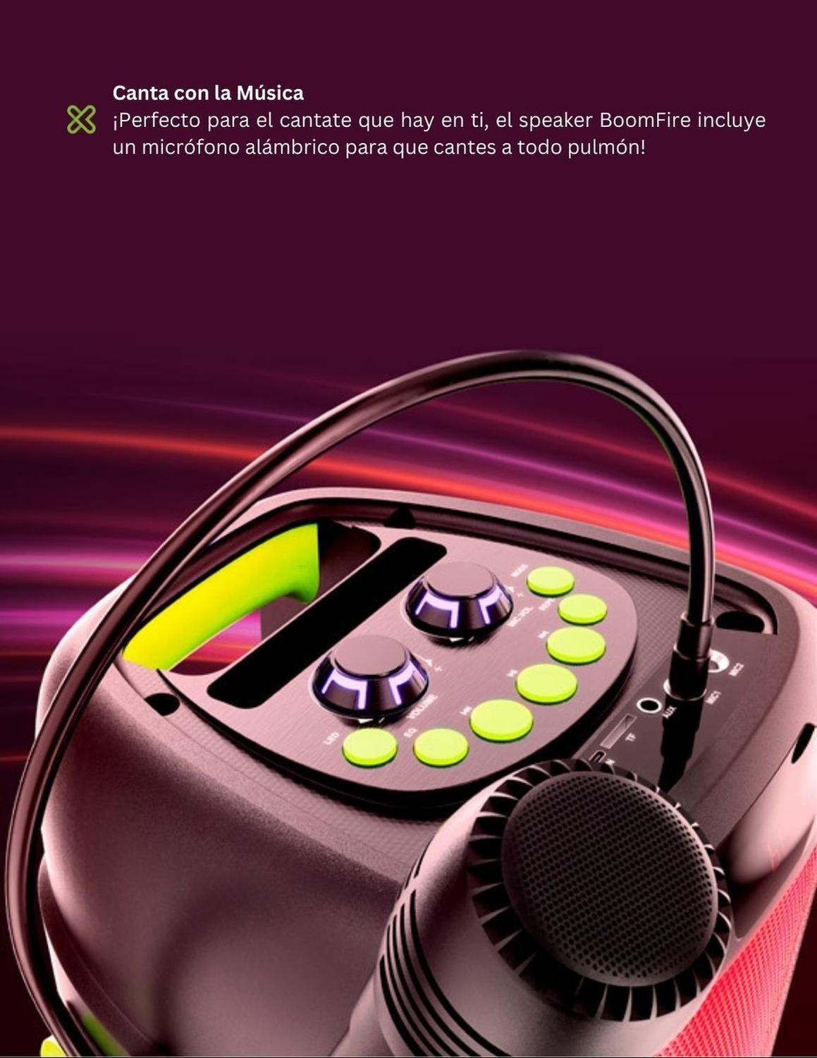 Parlante Karaoke Klip Xtreme BoomFire 1.200W con Micrófono KLS-100-2