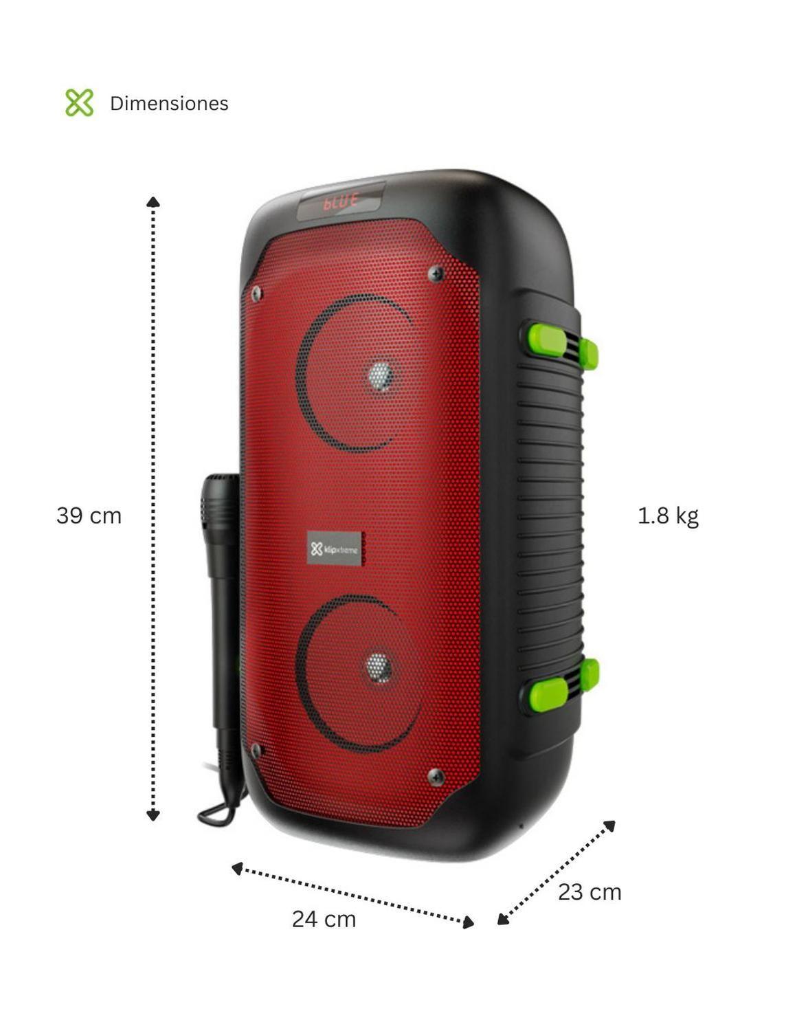 Parlante Karaoke Klip Xtreme BoomFire 1.200W con Micrófono KLS-100-6