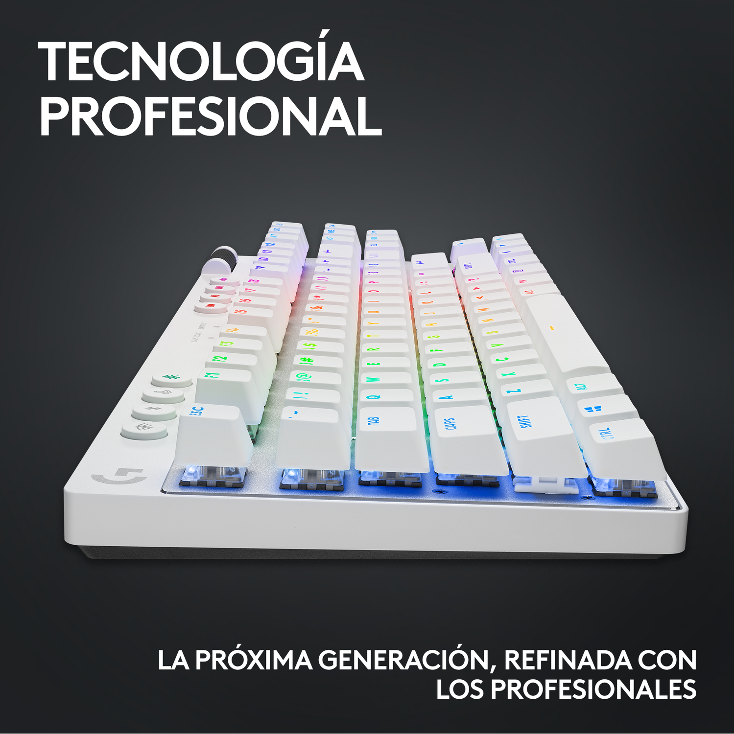 Teclado Gamer Inalambrico Logitech G PRO X TKL Lightspeed Blanco Ingles-8
