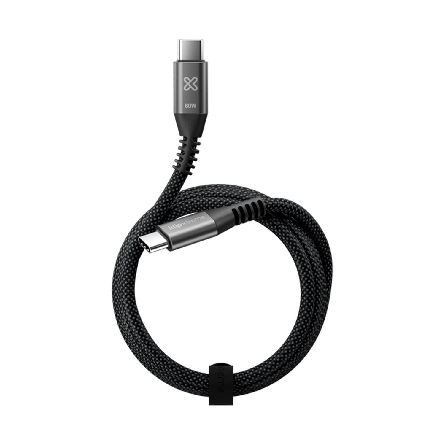 Klip Xtreme Cable Trenzado USB-C PowerGo 250 60W 1.8m-2