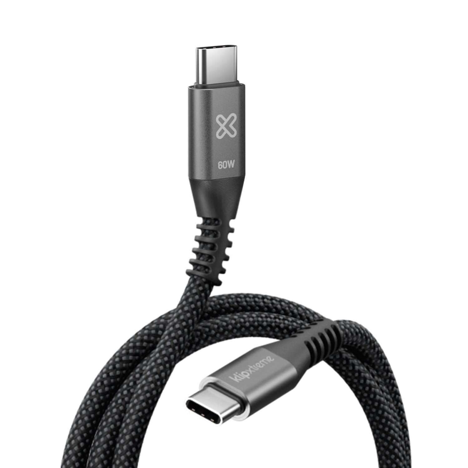 Klip Xtreme Cable Trenzado USB-C PowerGo 250 60W 1.8m-3