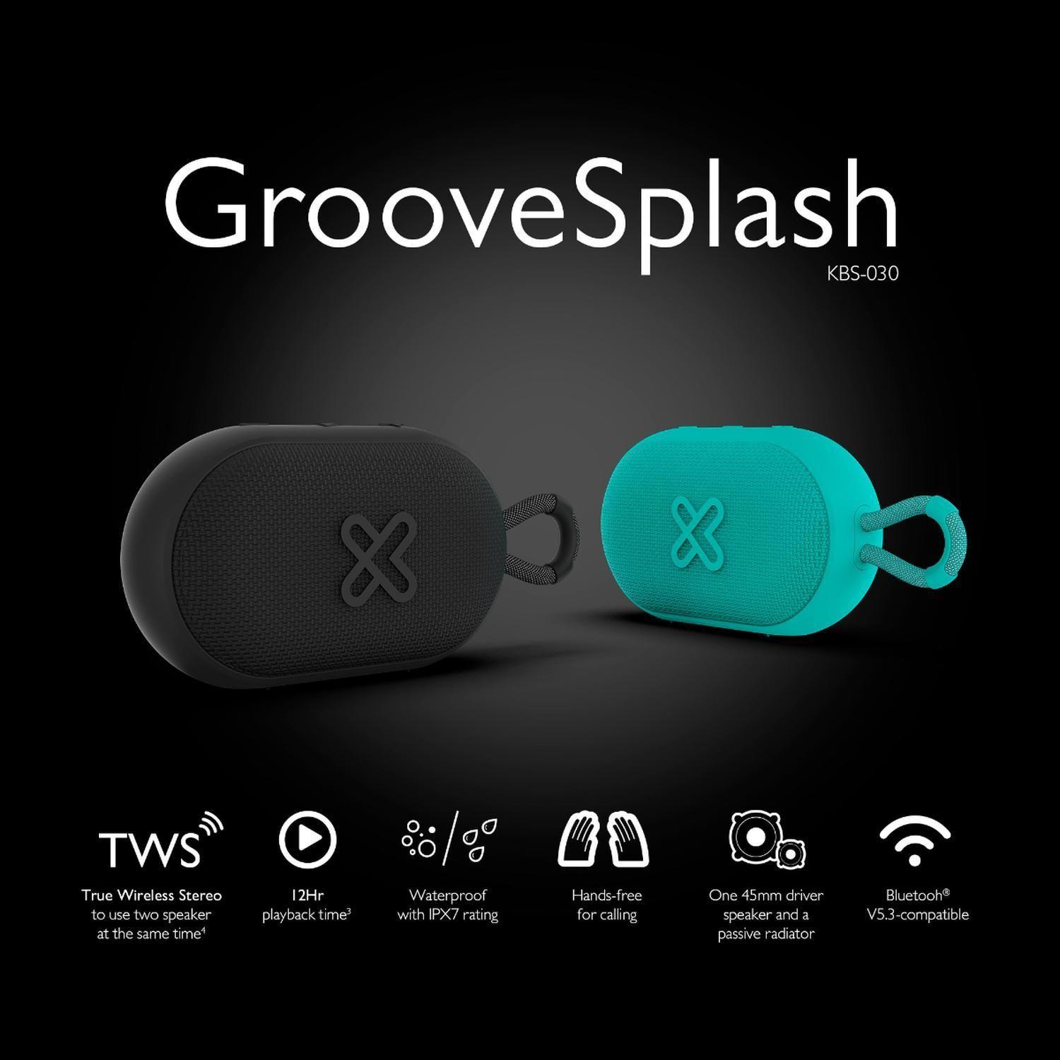 Parlante Bluetooth Portátil Klip Xtreme GrooveSplash Verde KBS-030GN-6