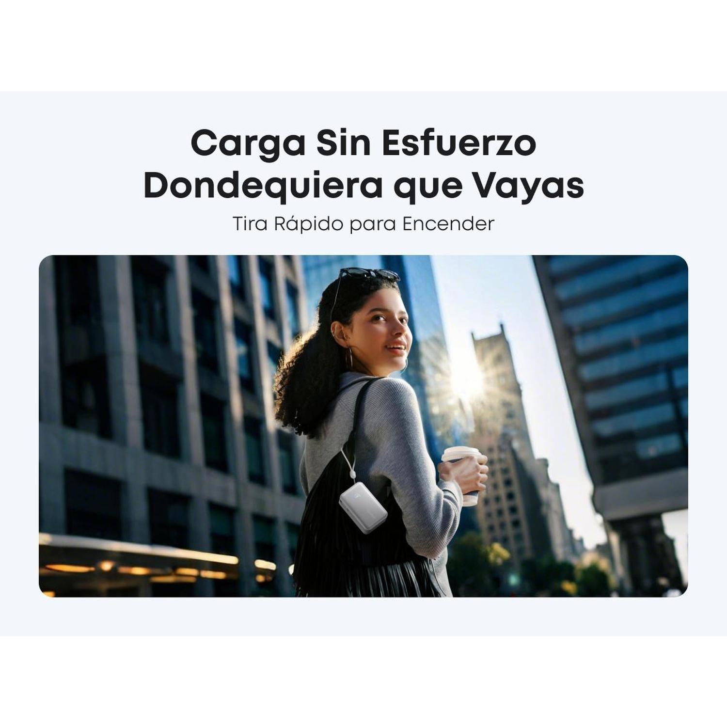 Powerbank Nano Batería Externa Anker 10.000 mAh Carga Ultra Rápida 30W Cable USB-C Blanco-6