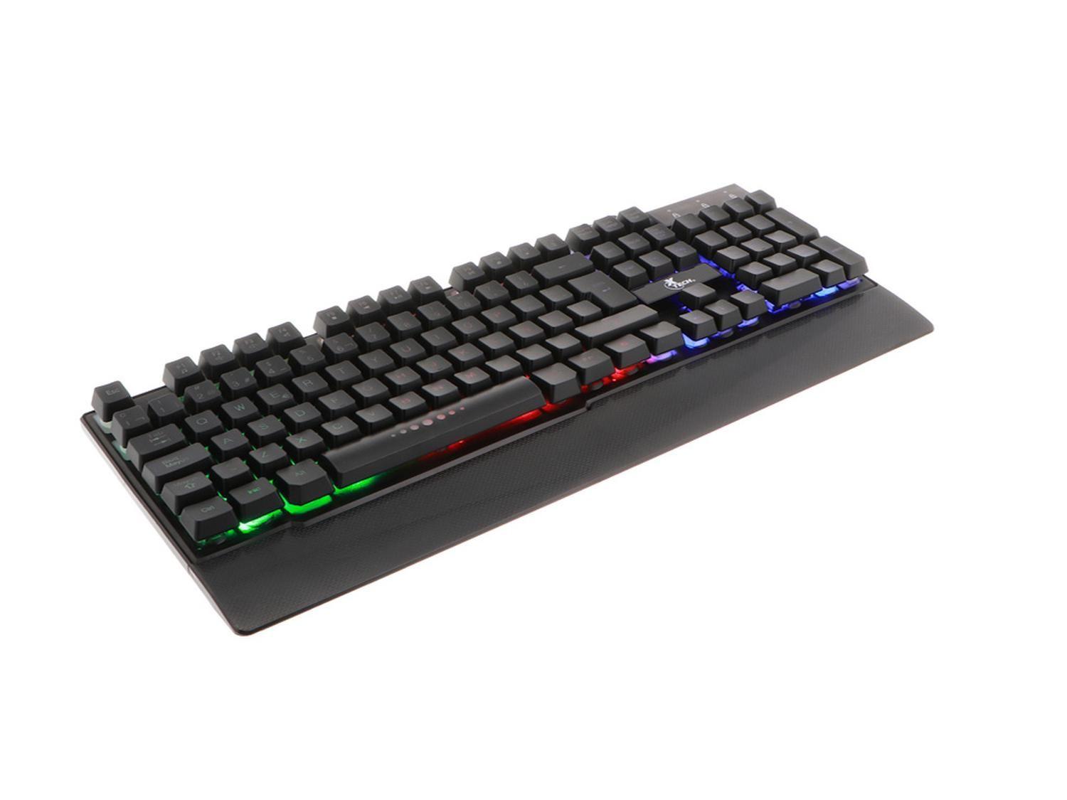 Teclado Gamer Xtech Arminger USB LED c/Apoya Muñ XTK-510S Negro-2