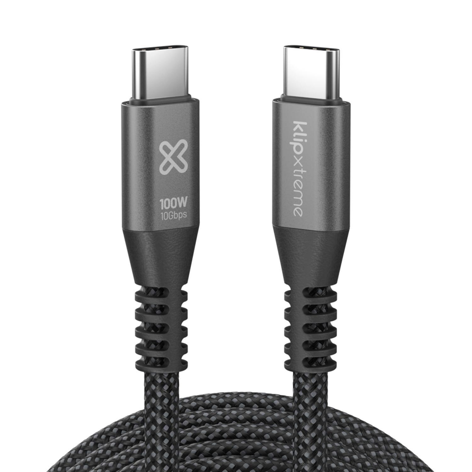 Klip Xtreme Cable Trenzado USB-C PowerGo 650 100W 3m 10 GBPS-2