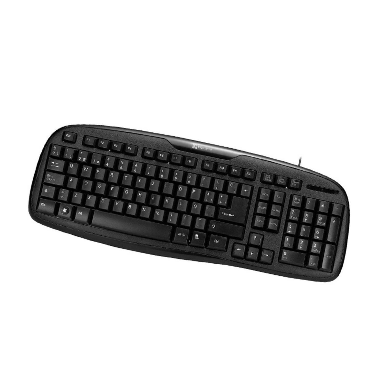 Teclado USB Español c/Pad Numerico KlipXtreme KKS-050S Negro-0
