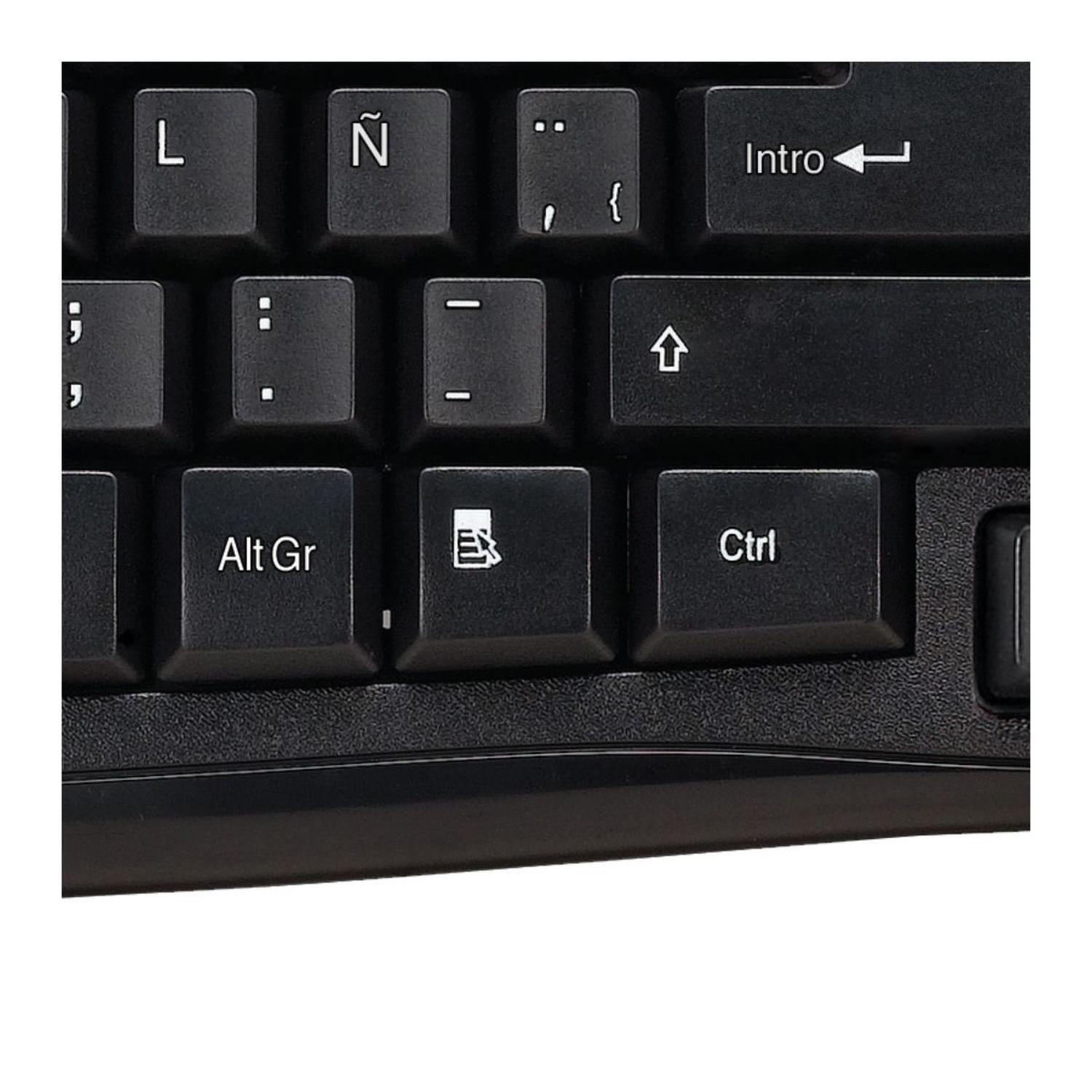 Teclado USB Español c/Pad Numerico KlipXtreme KKS-050S Negro-2