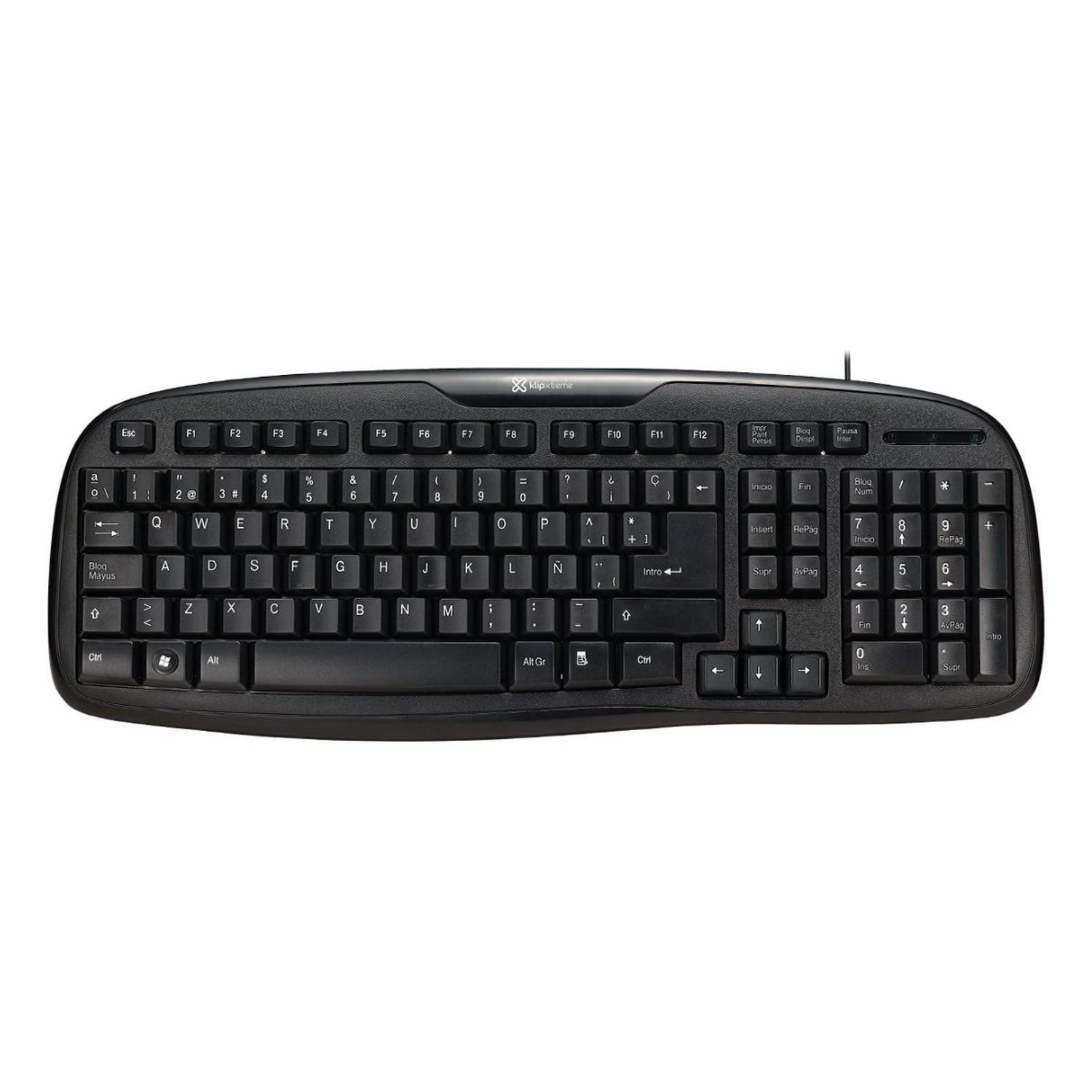 Teclado USB Español c/Pad Numerico KlipXtreme KKS-050S Negro-4