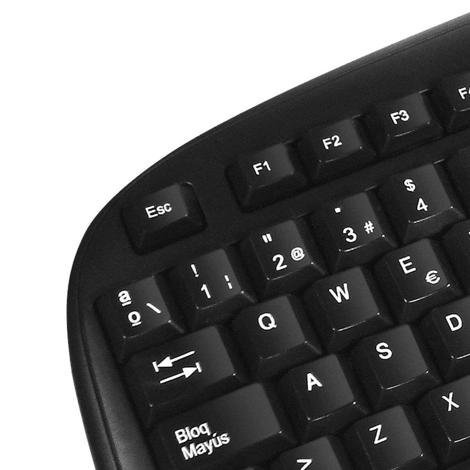 Teclado USB Español c/Pad Numerico KlipXtreme KKS-050S Negro-3