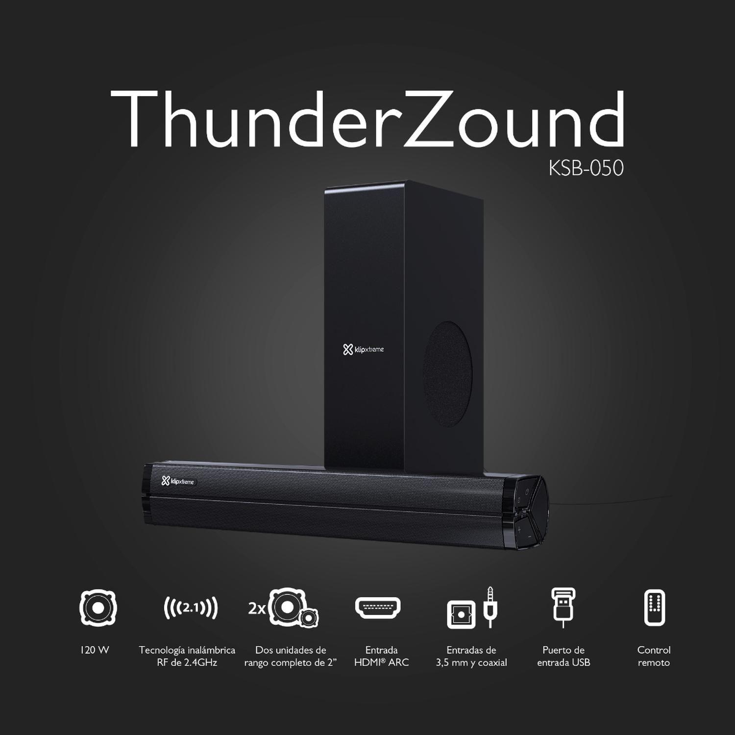 Barra de sonido 2.1 KSB-050 Klip Xtreme 120 Watts Bluetooth HDMI-9