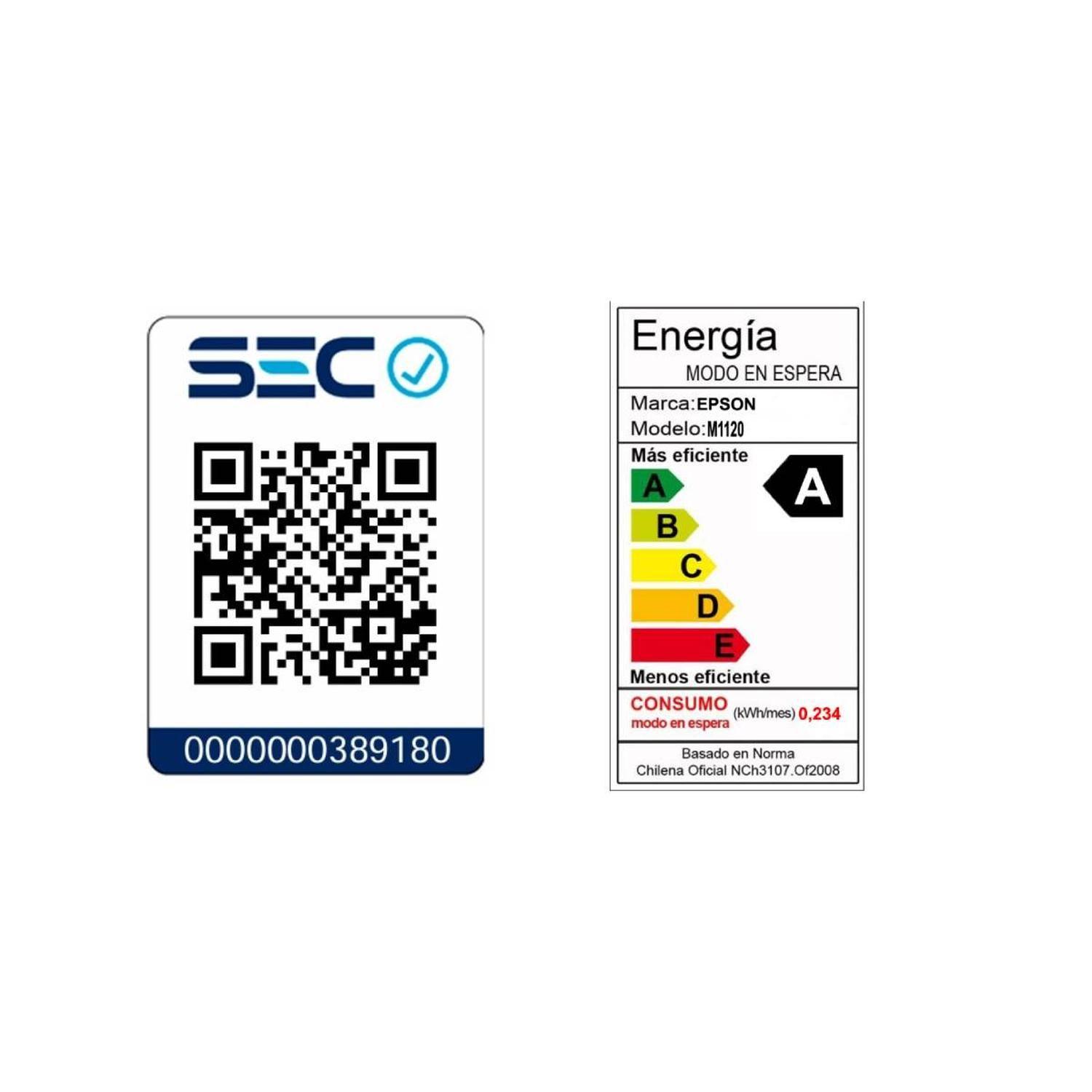 Impresora EPSON EcoTank M1120 Wi-Fi Blanco y Negro-5