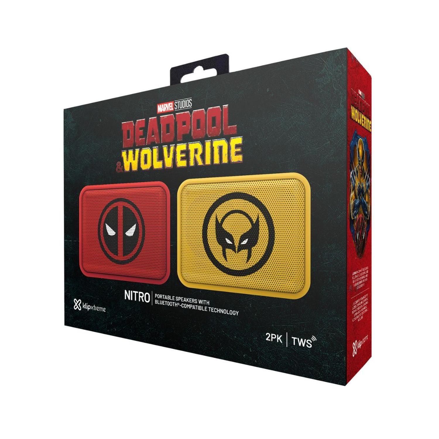 Pack 2x Parlante Bluetooth Portátil Klip Xtreme Nitro Wolverine y Deadpool KBS-025MD-2PK-5